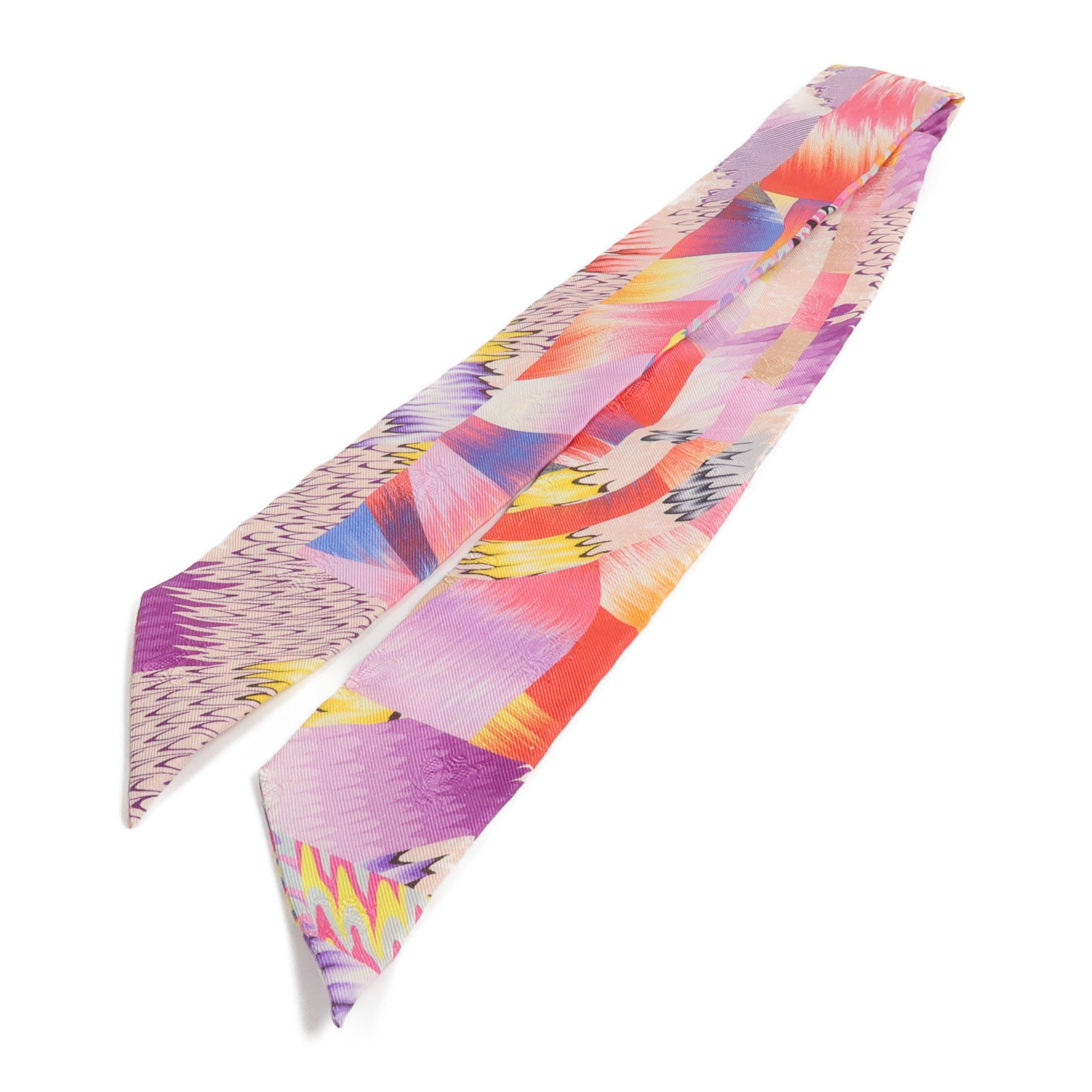 HERMES 絲質Marbie Silk Twilly絲巾