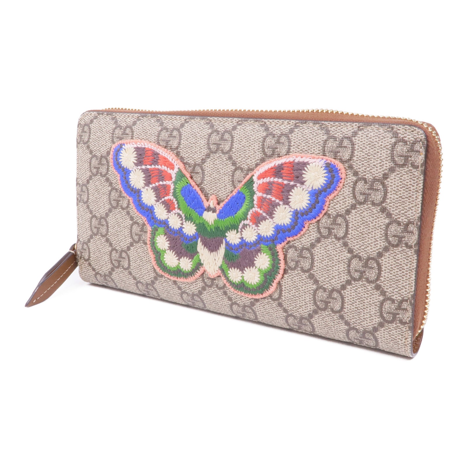 GUCCI 塗層帆布Long Wallet金扣長錢包