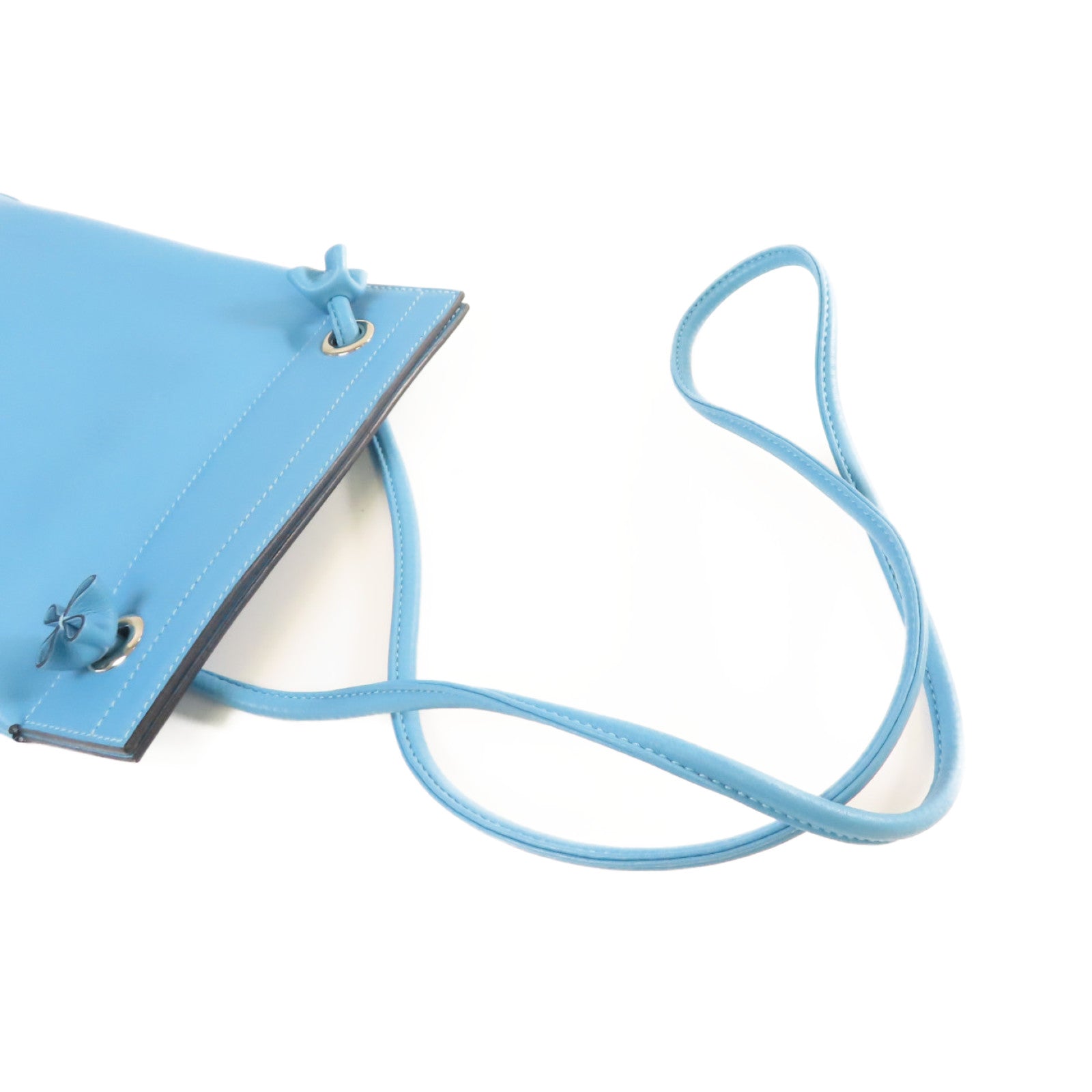 HERMES 【激減優惠】Swift皮革Aline Shoulder Bag銀扣肩背袋Bleu Du Nord北方藍色