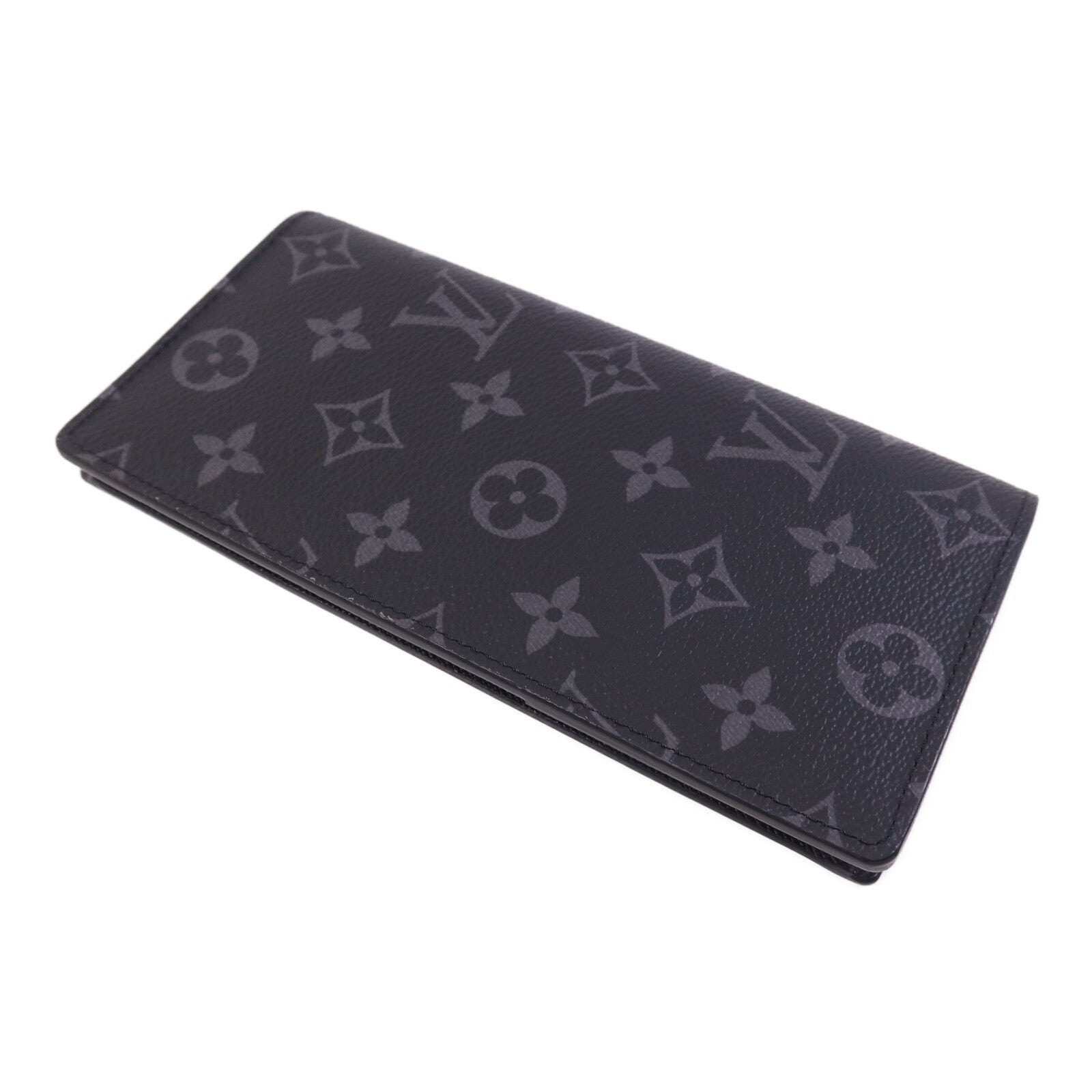 LOUIS VUITTON Monogram Eclipse Brazza Wallet銀扣長錢包