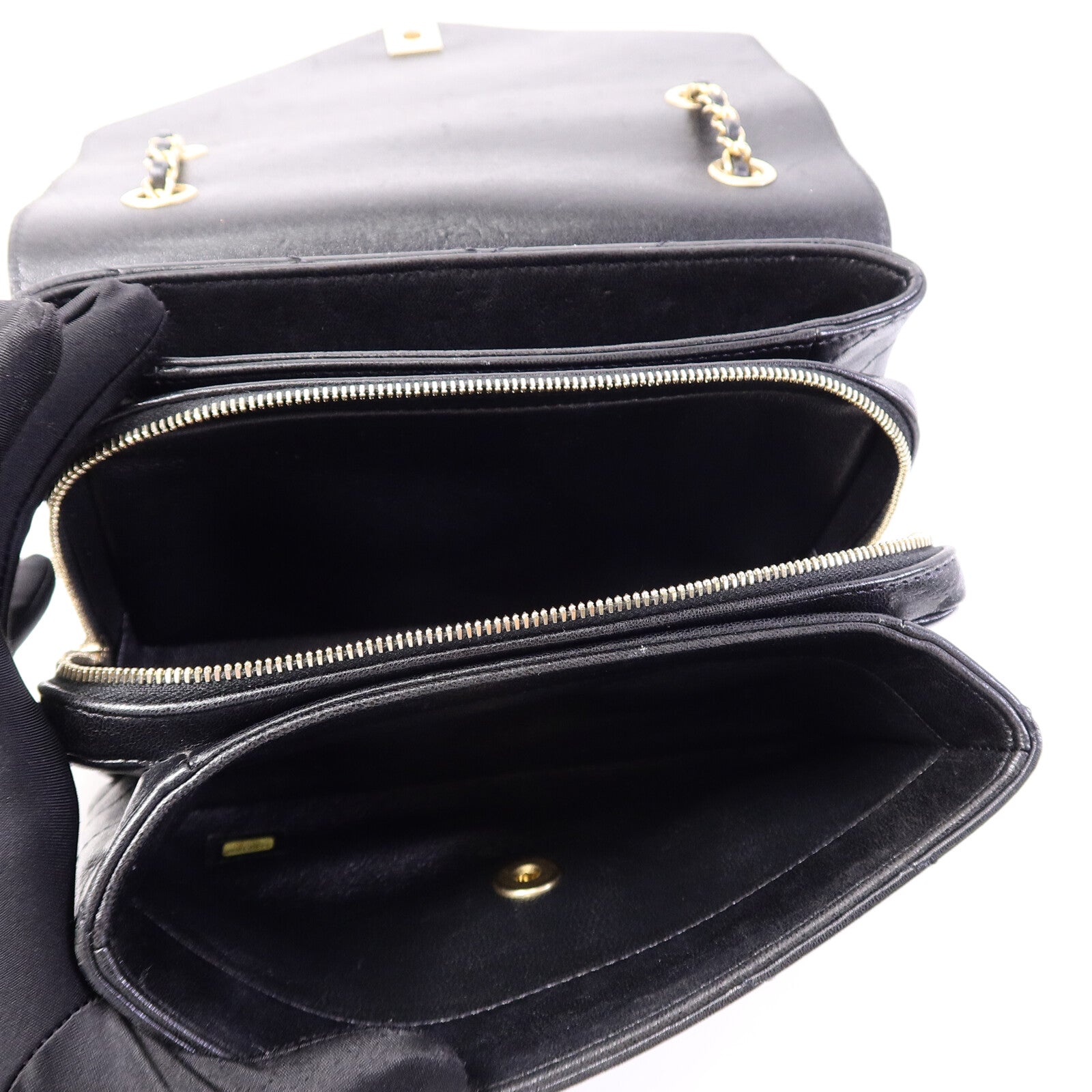 CHANEL 牛皮皮革Envelope Flap Bag鏈帶肩背袋