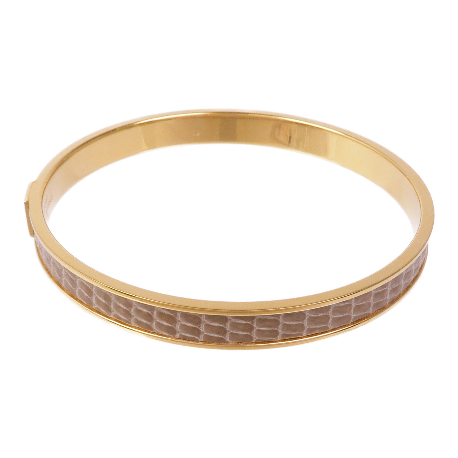 HERMES 金屬/蜥蝪皮革Bracelet/Bangle手鐲