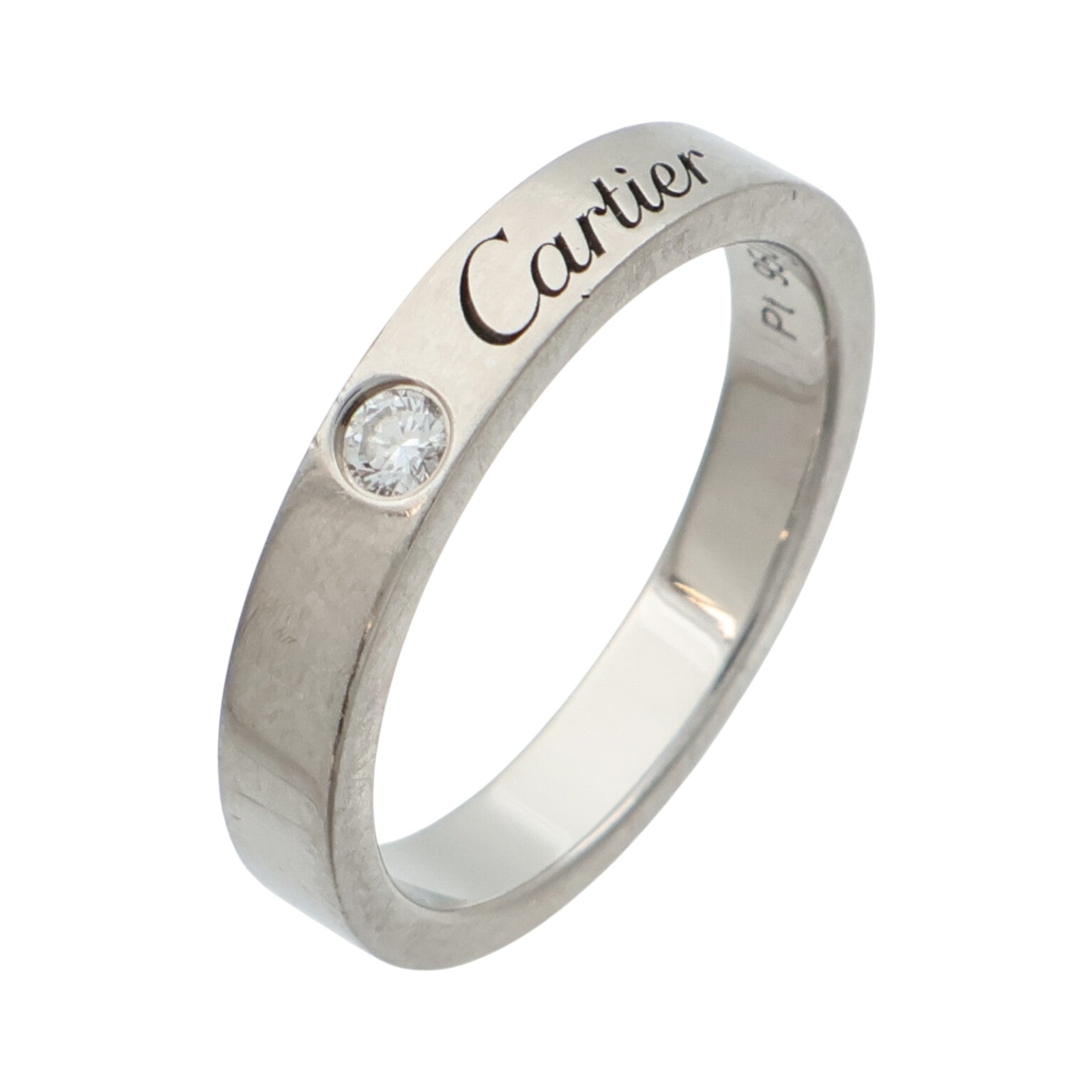 CARTIER PT950鉑金C De Ring鑽石戒指