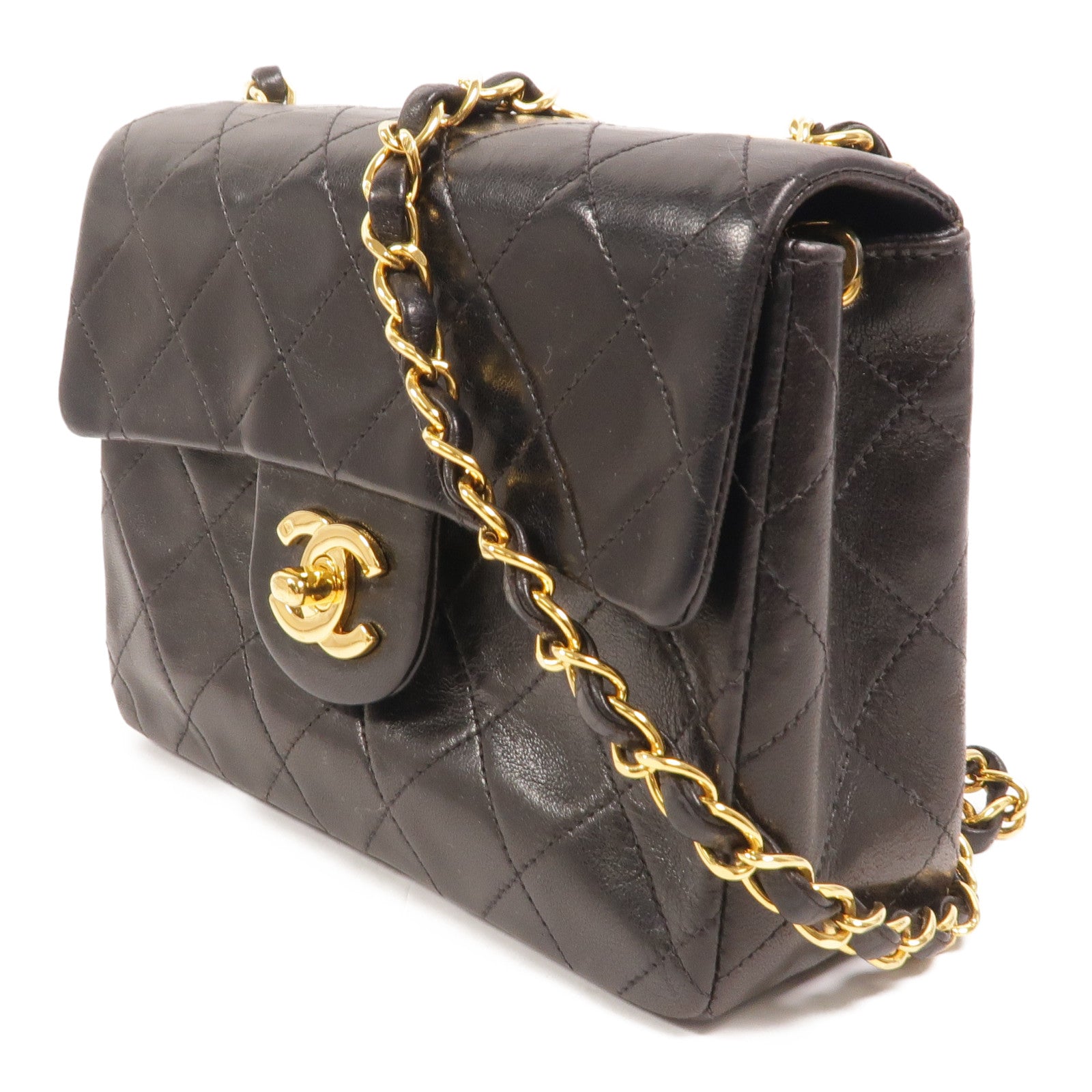 CHANEL 羊皮皮革Vintage Classic 17鏈帶肩背袋