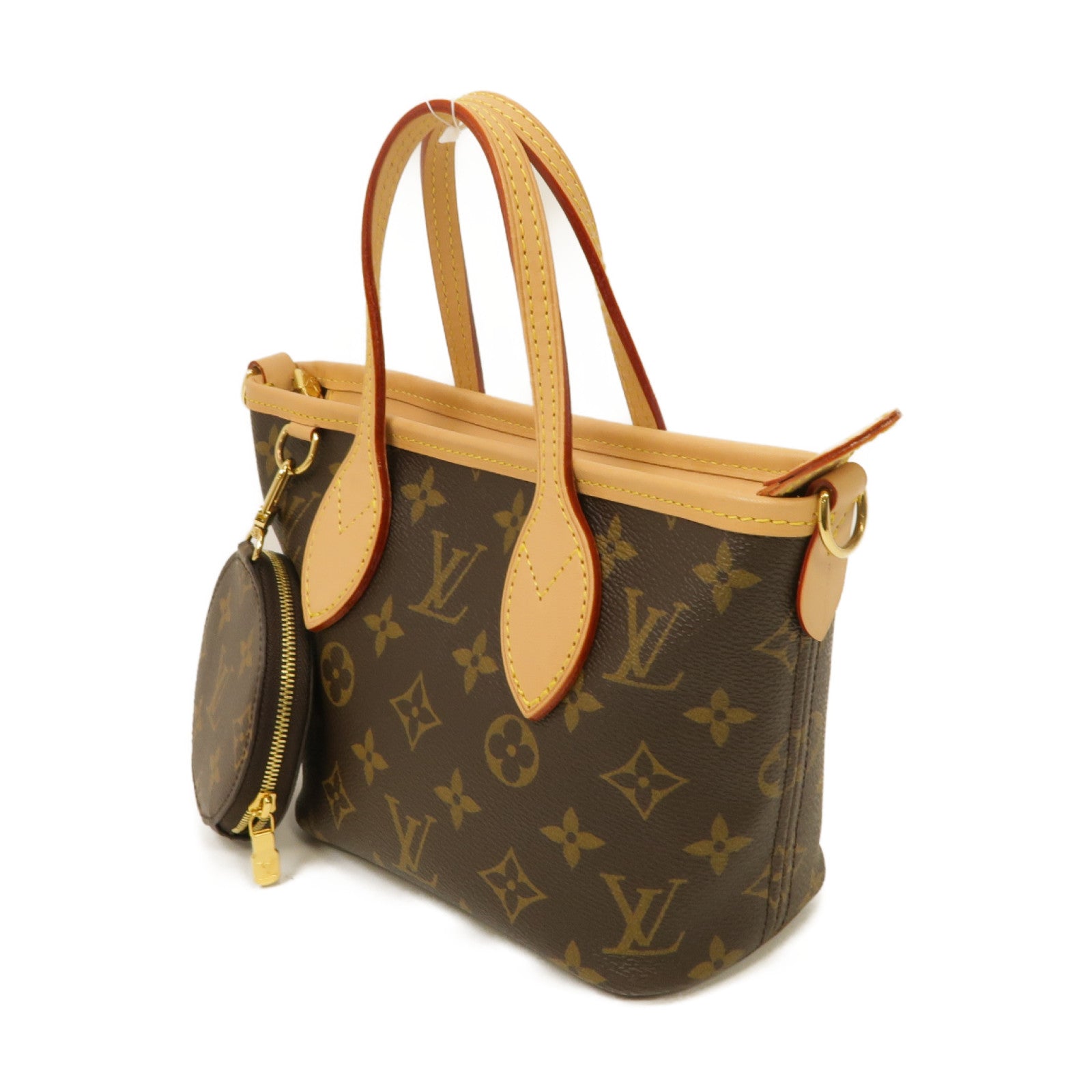 LOUIS VUITTON Monogram Neverfull BB 2 Way Shoulder Bag金扣手挽肩背兩用袋啡色