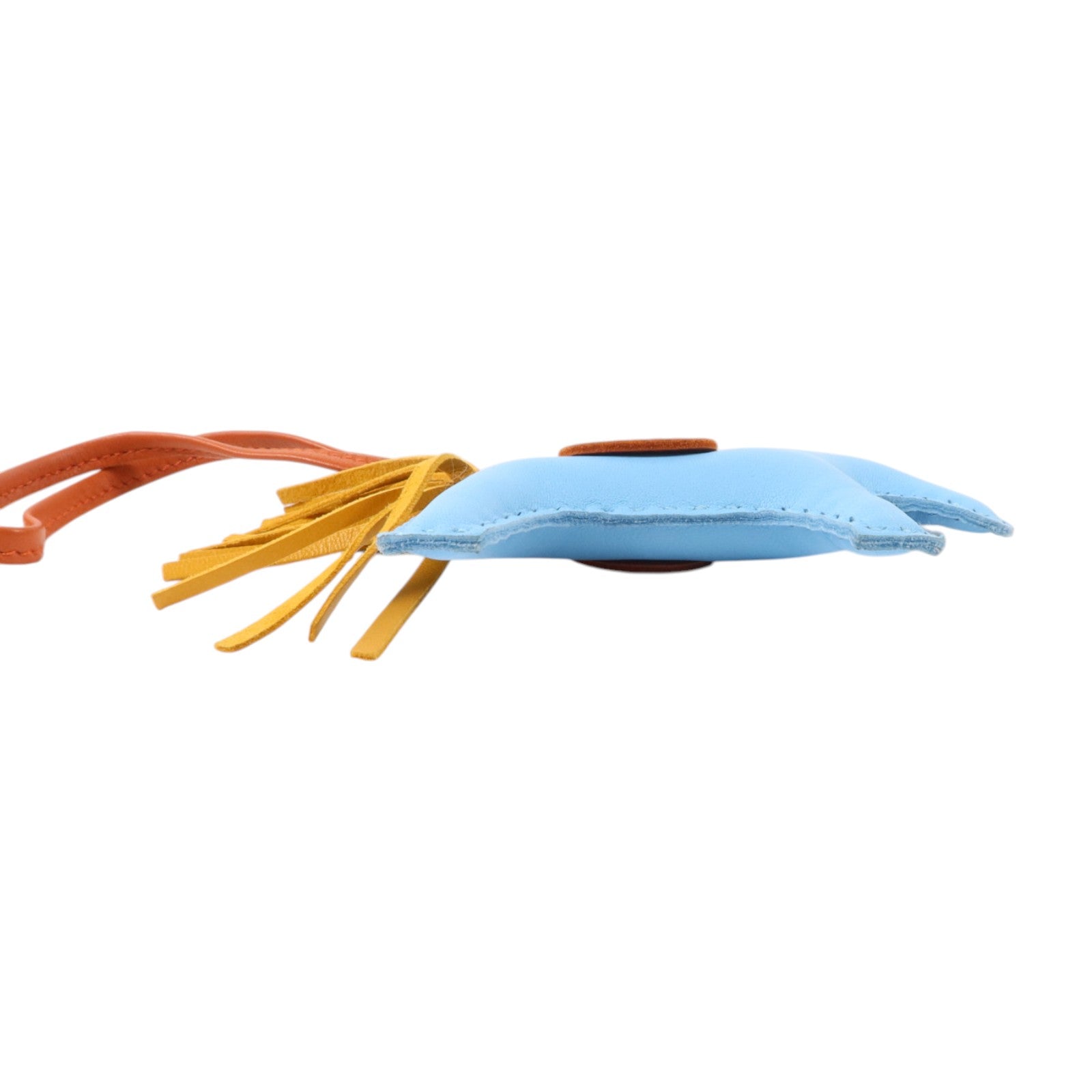 HERMES Milo皮革Rodeo PM掛飾Celeste/Cornaline/Jaune De Naples