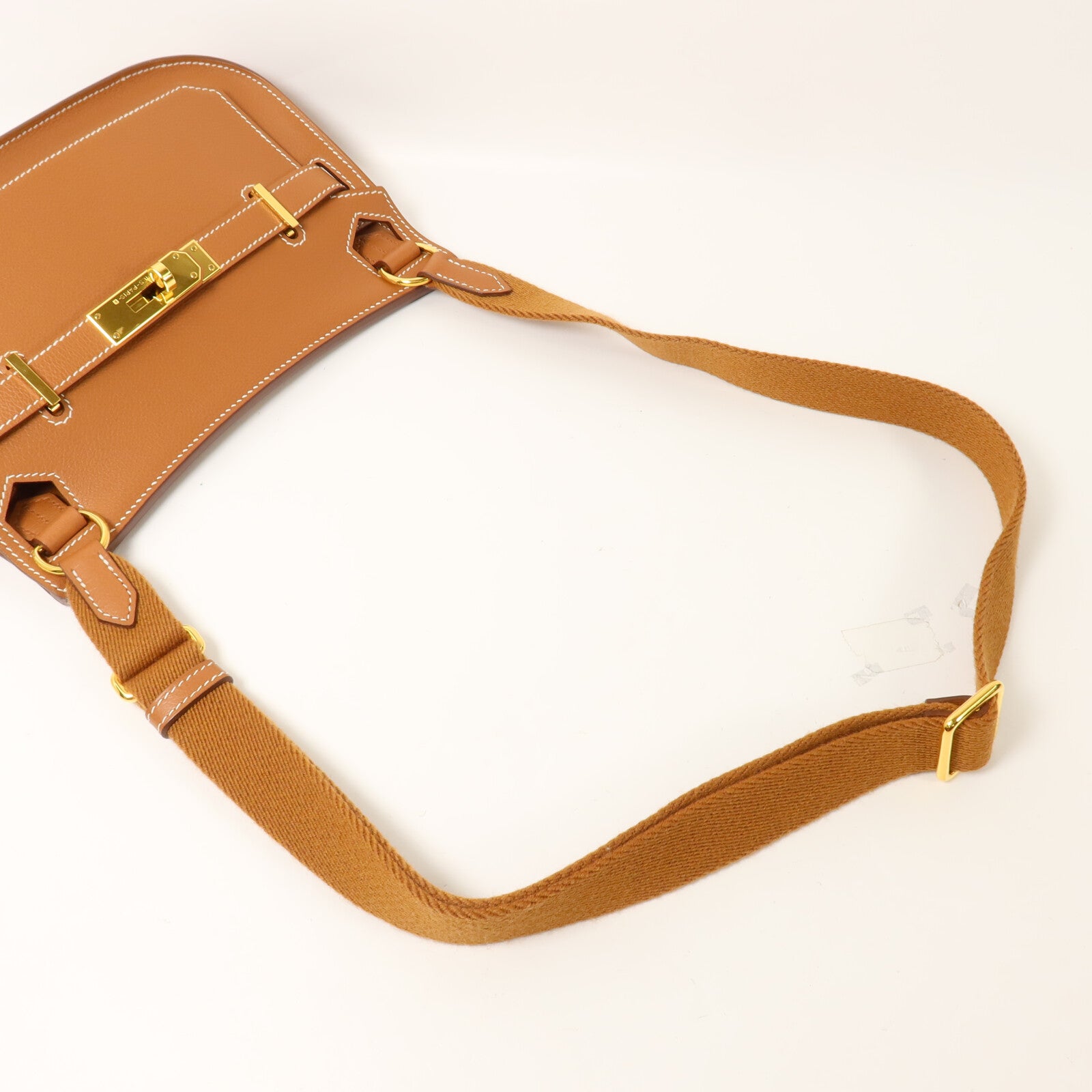 HERMES Evercolor皮革Mini Jypsiere肩背袋Gold