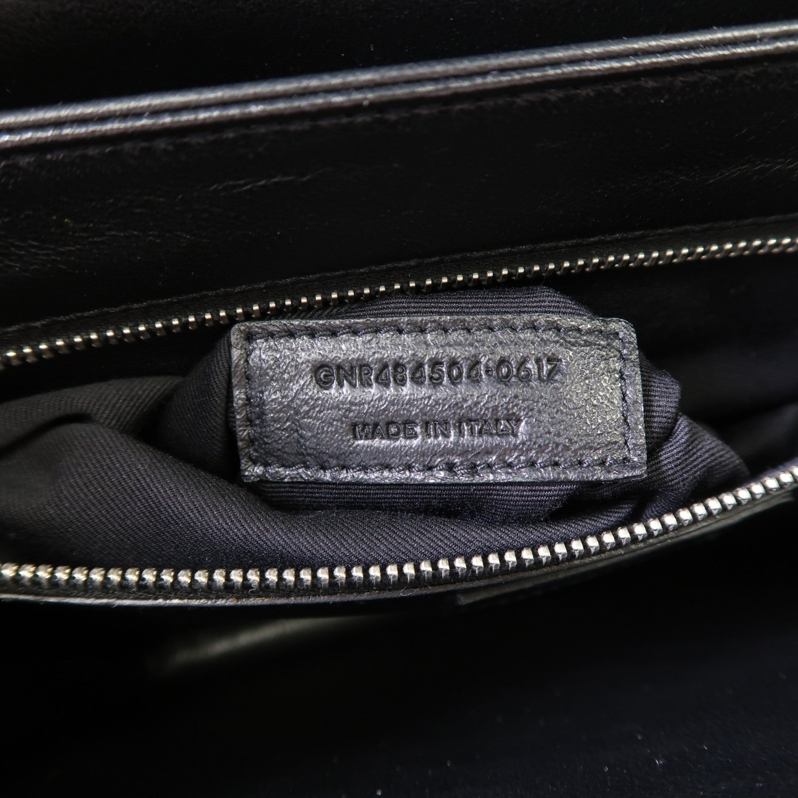 SAINT LAURENT Babylon皮革Business Bag銀扣手挽肩背兩用袋黑色