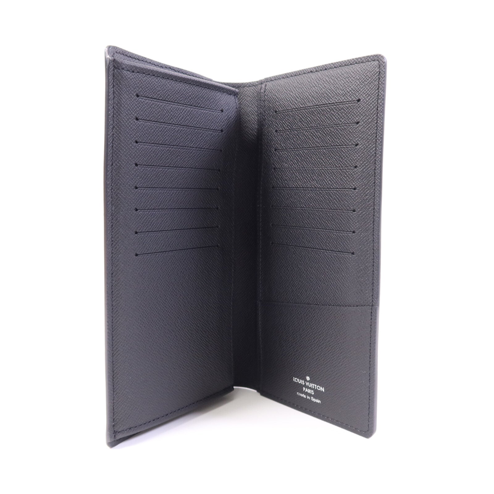 LOUIS VUITTON Monogram Eclipse Brazza Wallet銀扣長錢包