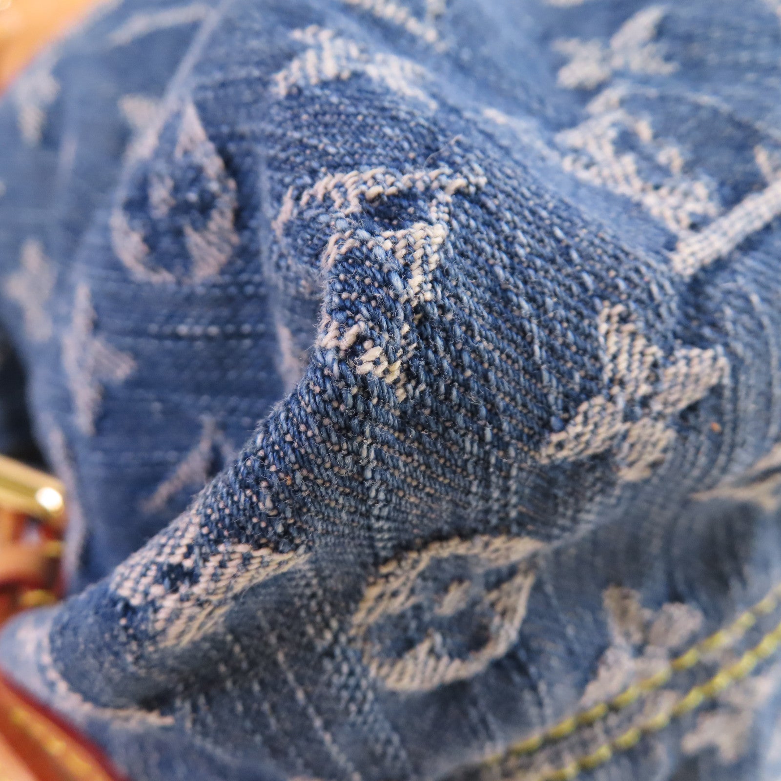 LOUIS VUITTON Monogram Denim Neo Cabby MM 2Way Shoulder Bag金扣手挽肩背兩用袋藍色