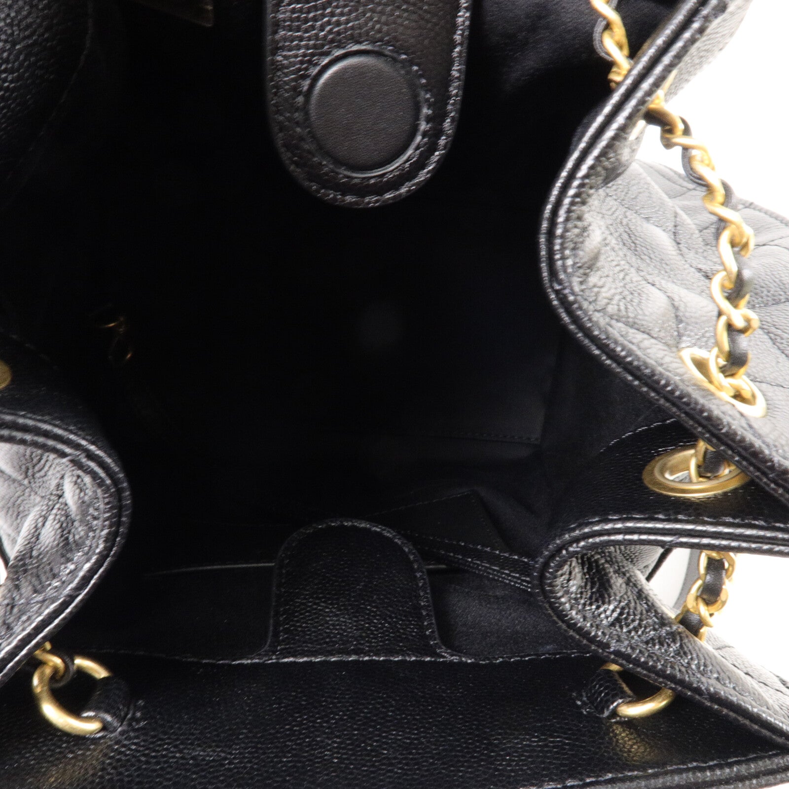 CHANEL 牛皮皮革Chanel 25 Backpack鏈帶背包