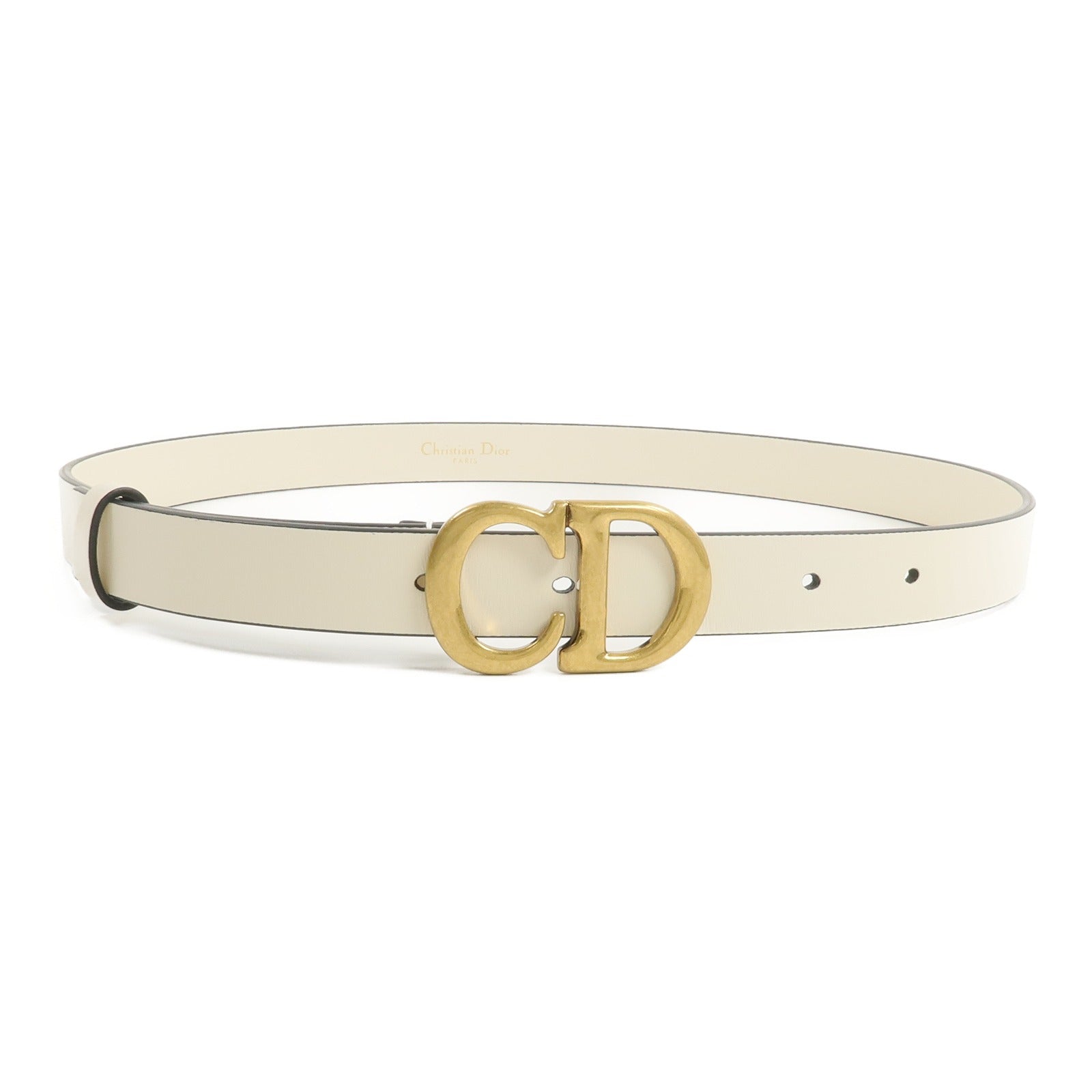 Dior 牛皮皮革/金屬Saddle Belt 75cm皮帶