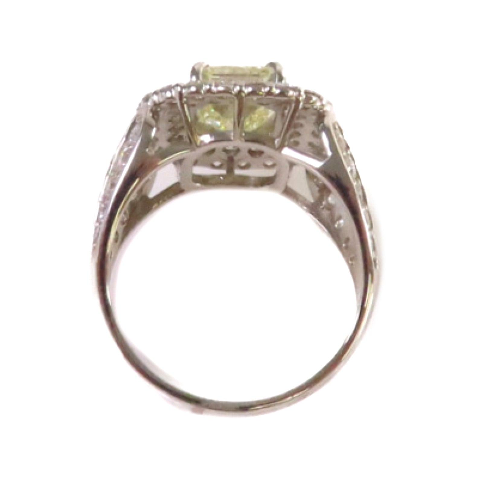 JEWELRY 【激減優惠】PT950鉑金/2.098ct/1.53ct鑽石Diamond Ring戒指US#6