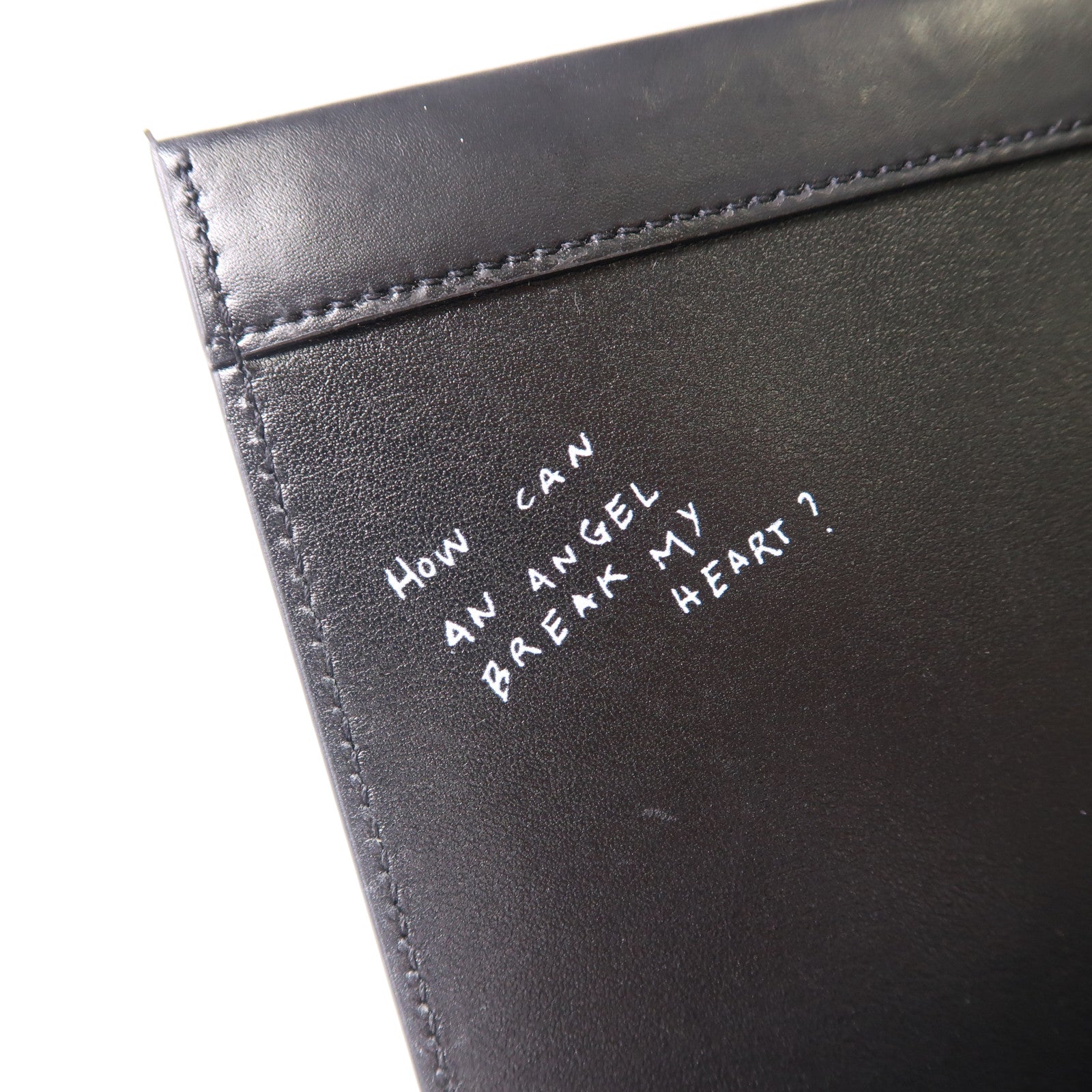 SAINT LAURENT Babylon皮革Business Bag銀扣手挽肩背兩用袋黑色