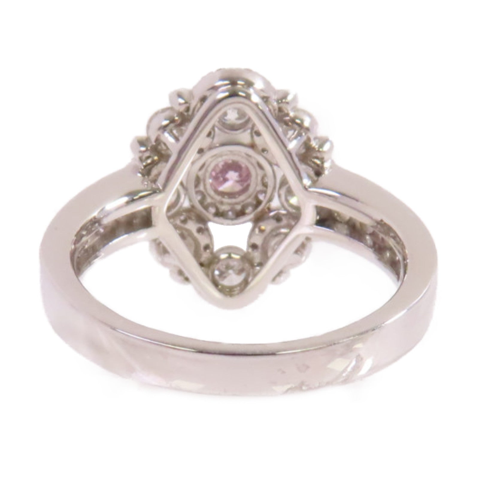 JEWELRY PT900鉑金/0.173ct粉紅鑽石/0.130ct鑽石Diamond Ring戒指US#6.5