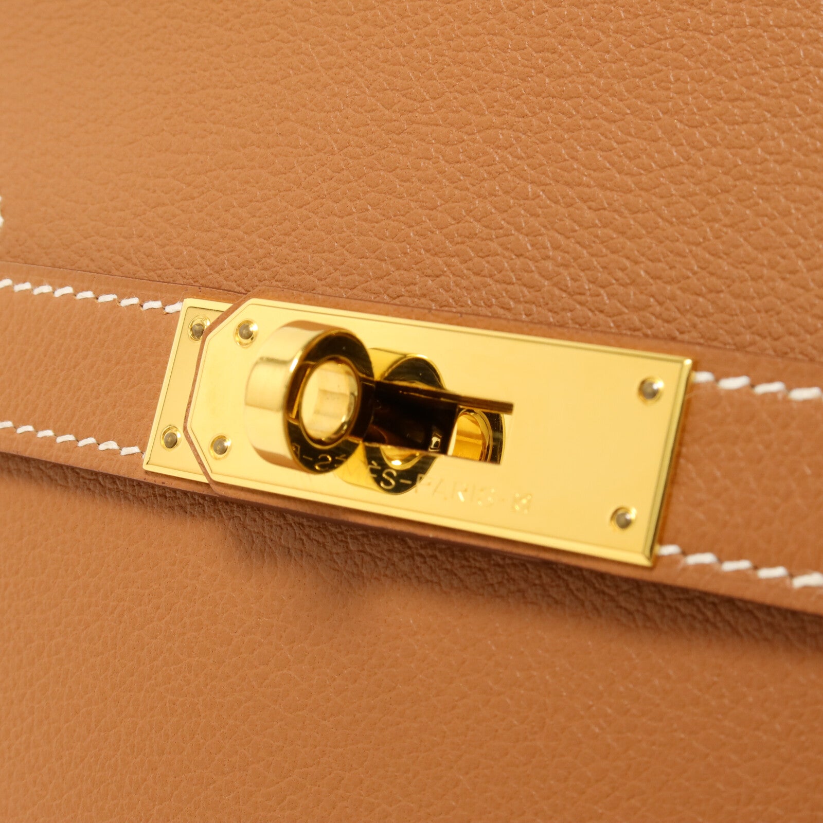 HERMES Evercolor皮革Mini Jypsiere肩背袋Gold