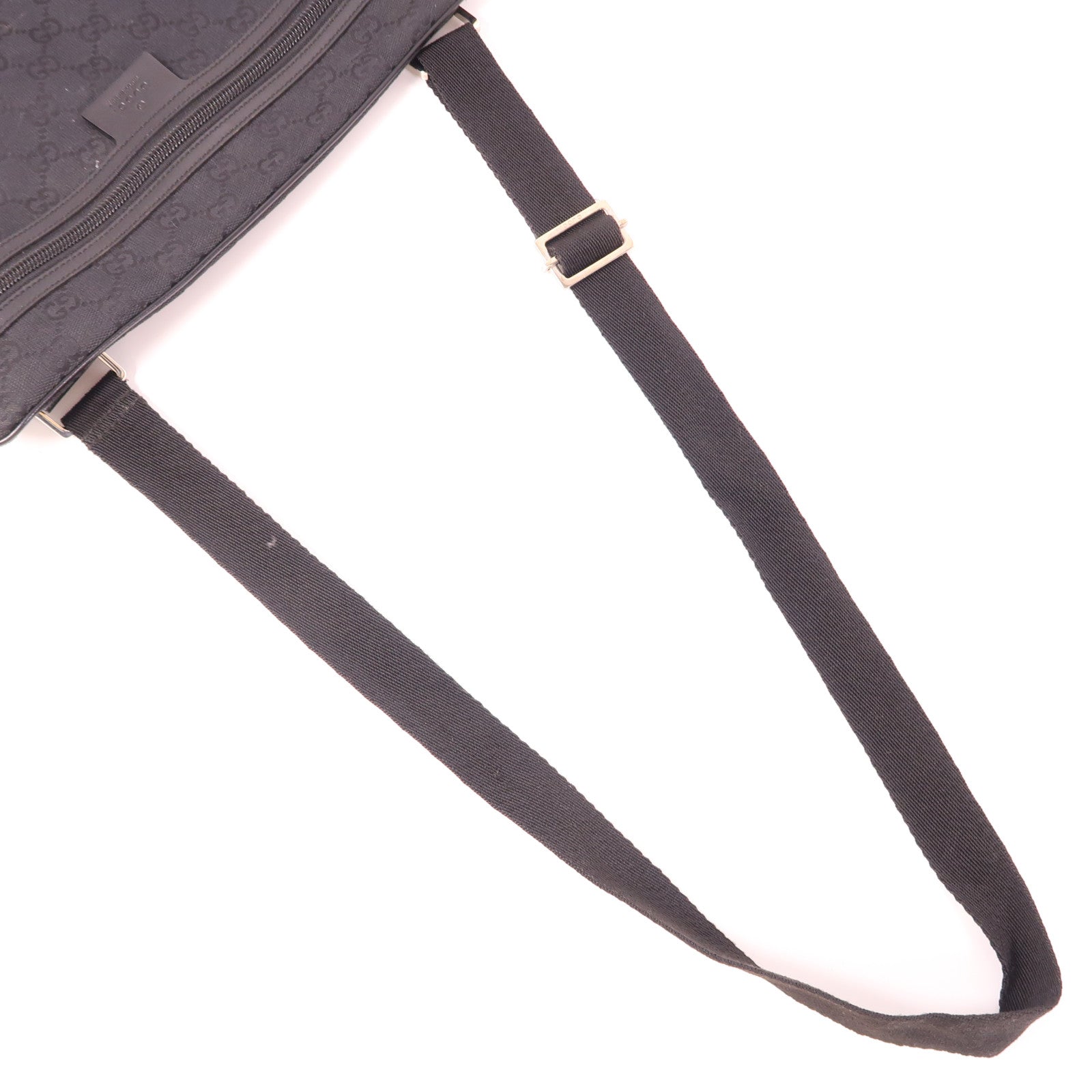 GUCCI 帆布Shoulder Bag銀扣肩背袋