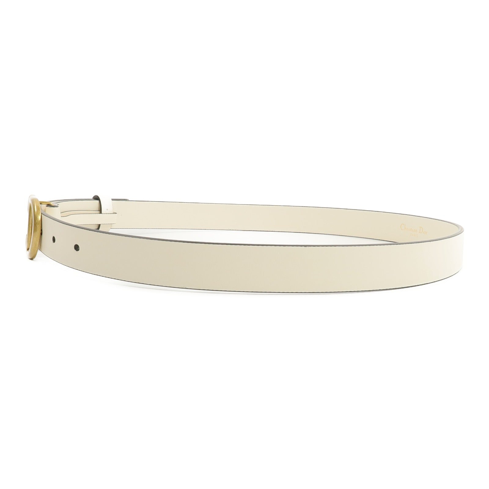 Dior 牛皮皮革/金屬Saddle Belt 75cm皮帶
