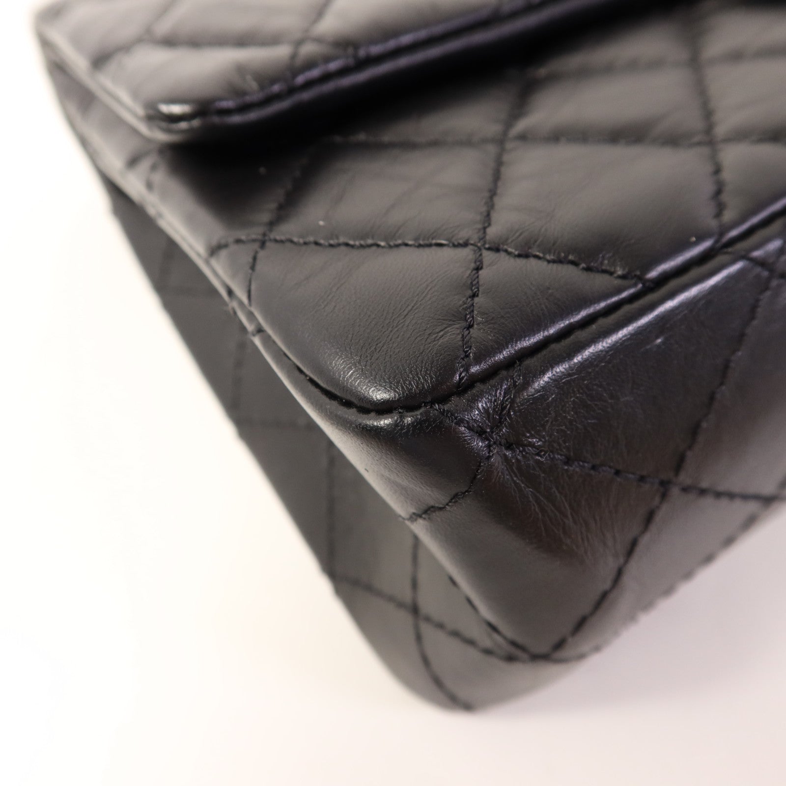 CHANEL 牛皮皮革2.55 Large金扣鏈帶肩背袋