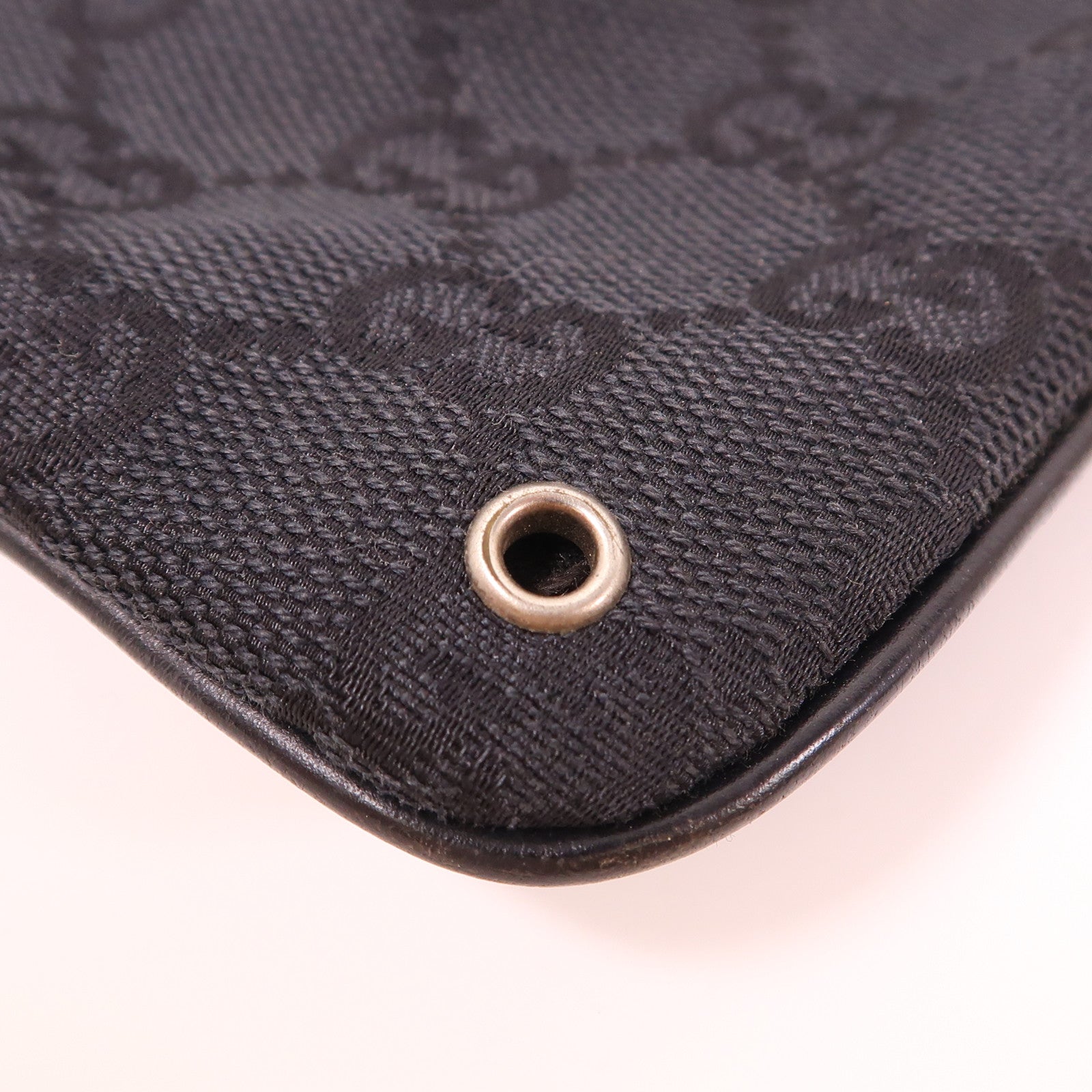 GUCCI 帆布Shoulder Bag銀扣肩背袋
