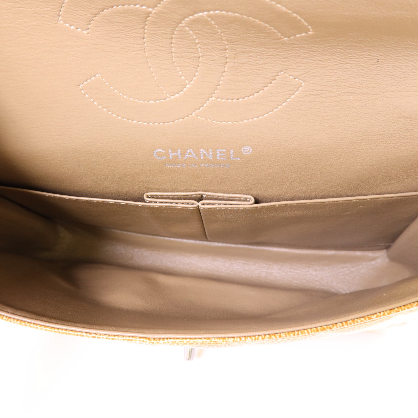 CHANEL 牛皮皮革Shoulder Bag銀扣鏈帶肩背袋