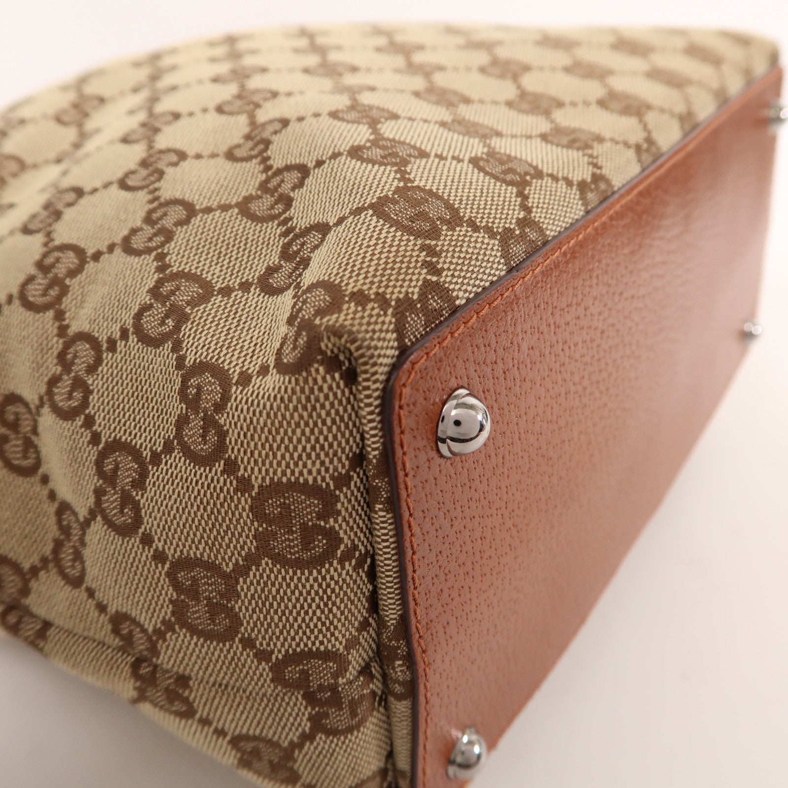 GUCCI 帆布Shoulder Bag銀扣肩背袋