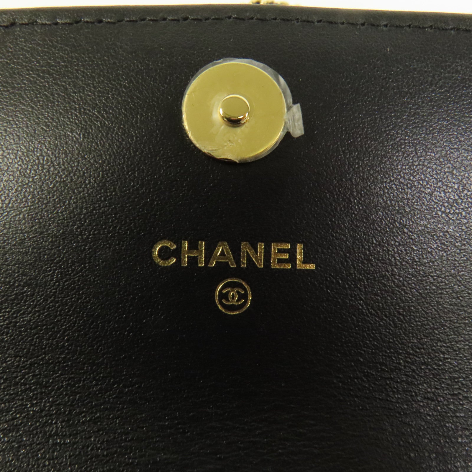 CHANEL 牛皮皮革Chain Shoulder金扣鏈帶肩背袋