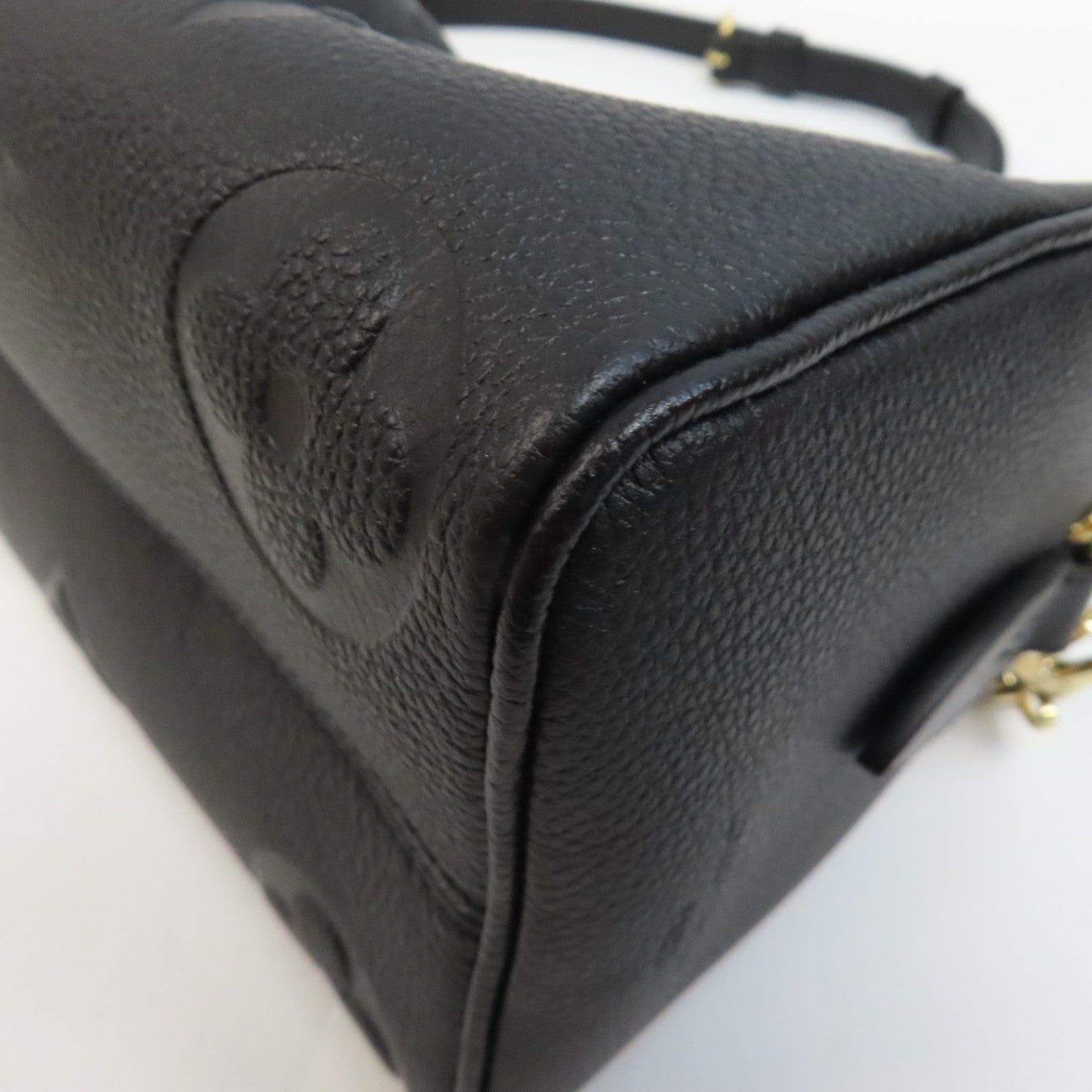 LOUIS VUITTON Monogram Empreinte Speedy Bandouliere 20金釦手挽肩背兩用袋黑色