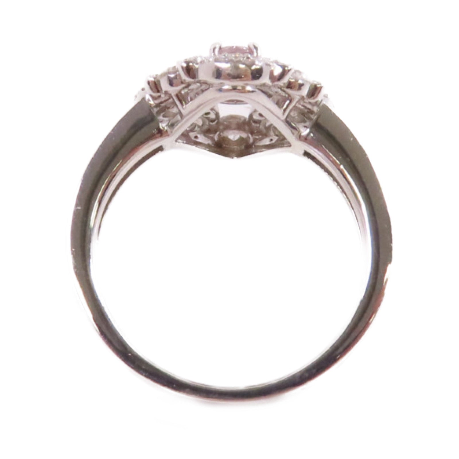 JEWELRY PT900鉑金/0.173ct粉紅鑽石/0.130ct鑽石Diamond Ring戒指US#6.5