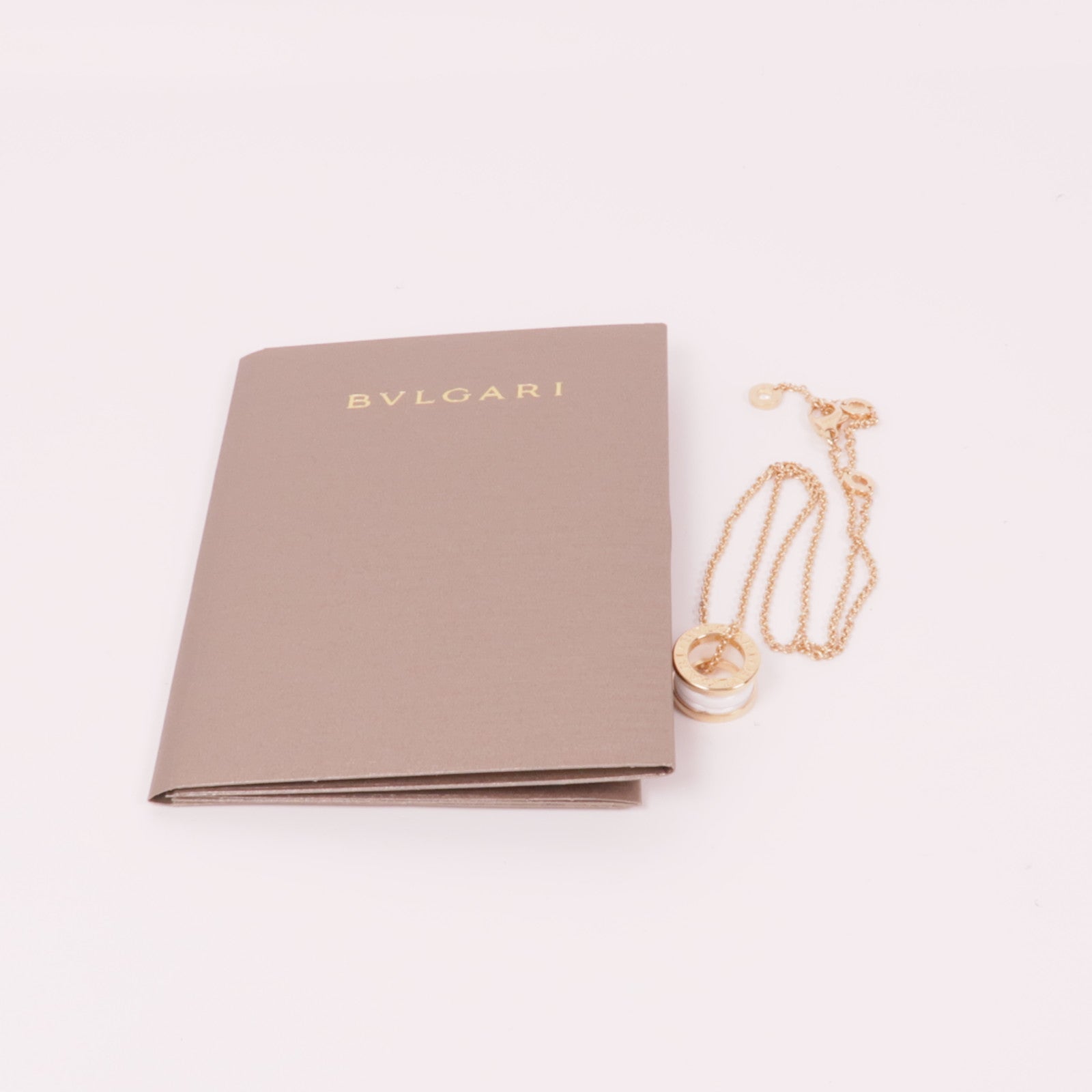 BVLGARI【激減優惠】 18K玫瑰金/陶瓷B-Zero1 Necklace項鍊