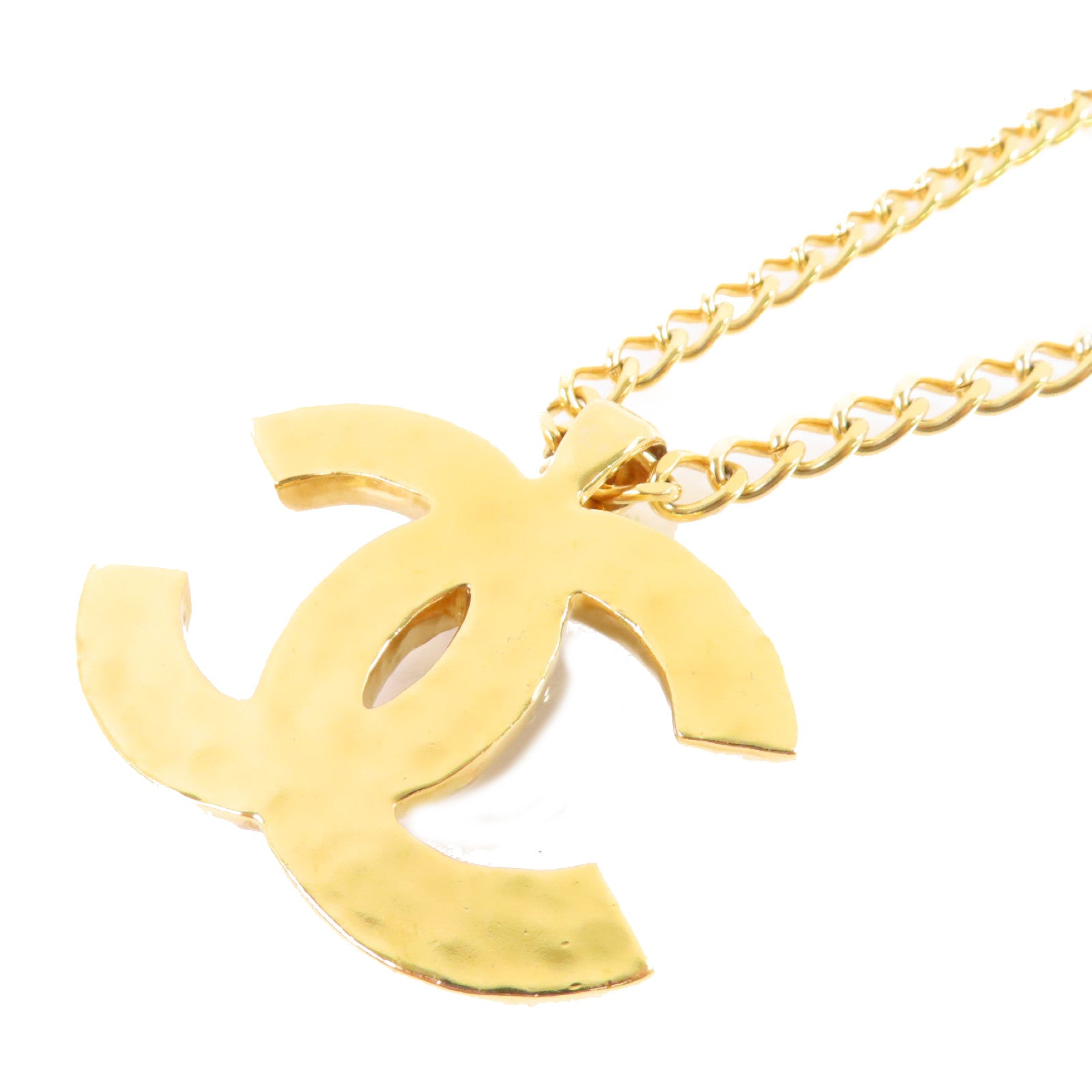 CHANEL 金屬CC Necklace金扣項鏈金色/黑色