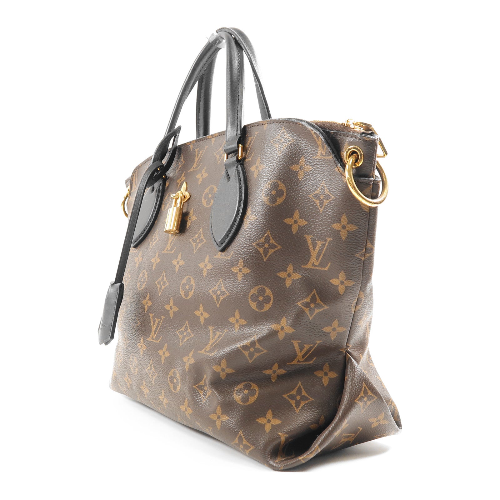 LOUIS VUITTON Monogram Flower Zip Tote金扣手挽肩背兩用袋