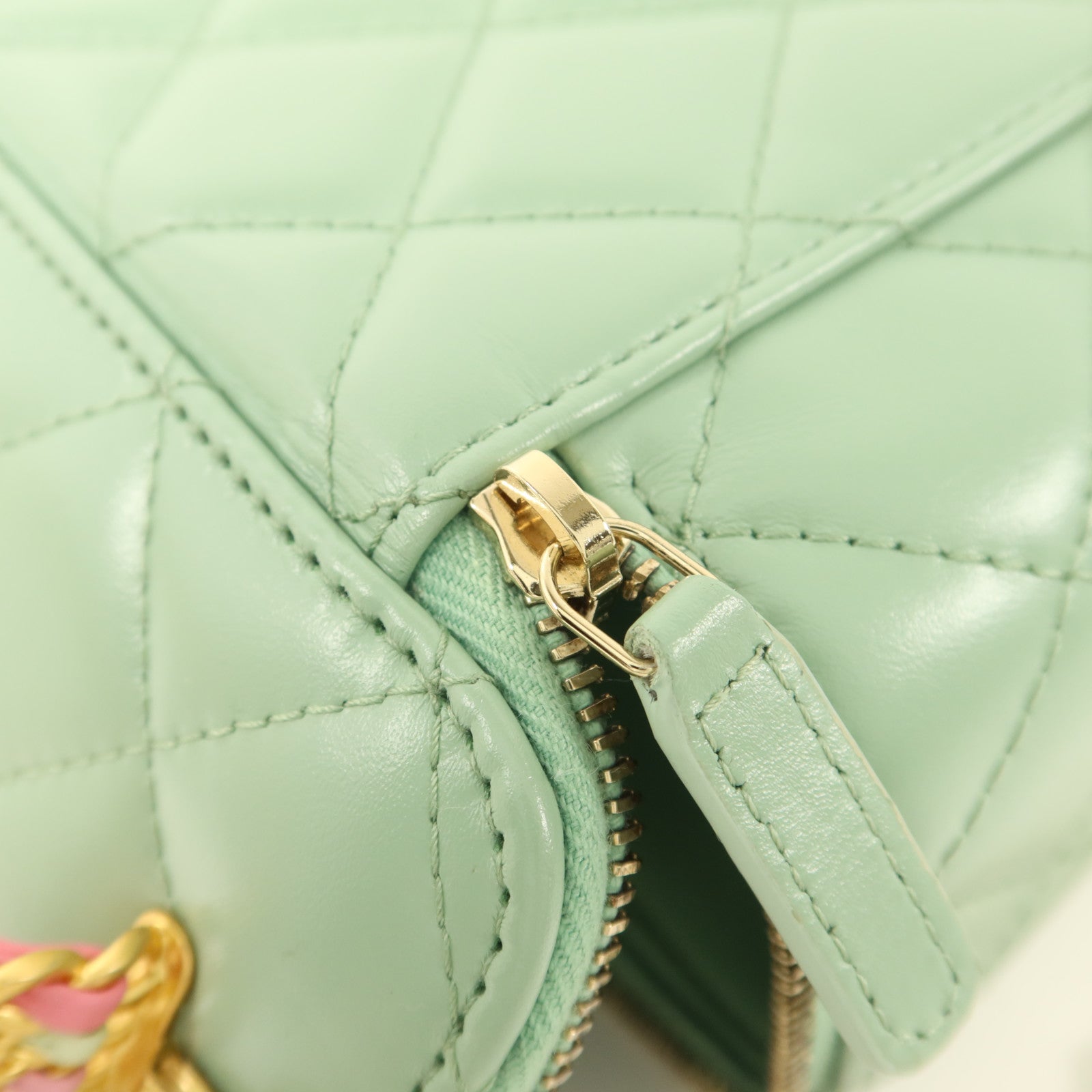 CHANEL 羊皮皮革Vanity Case金扣手挽肩背兩用袋