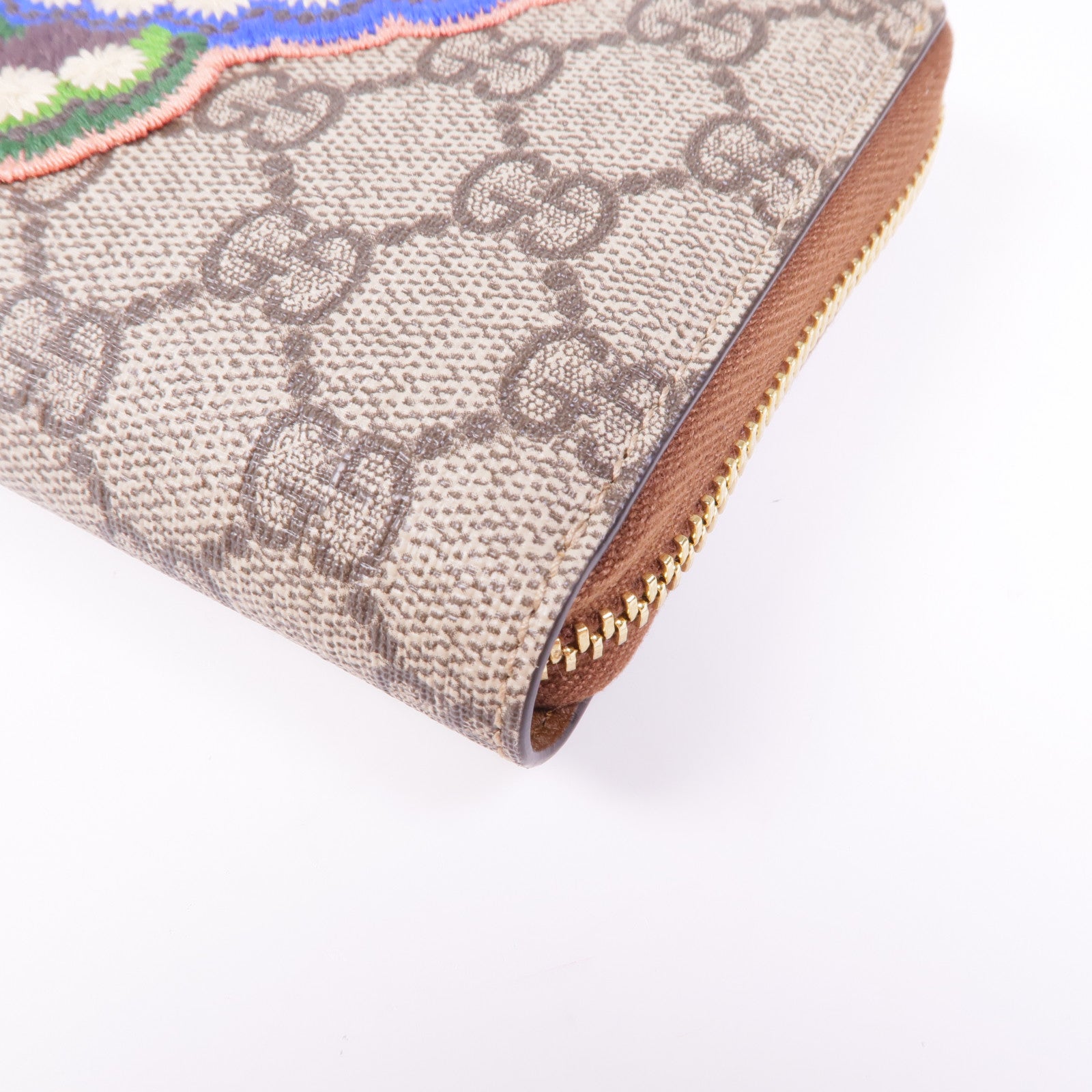 GUCCI 塗層帆布Long Wallet金扣長錢包