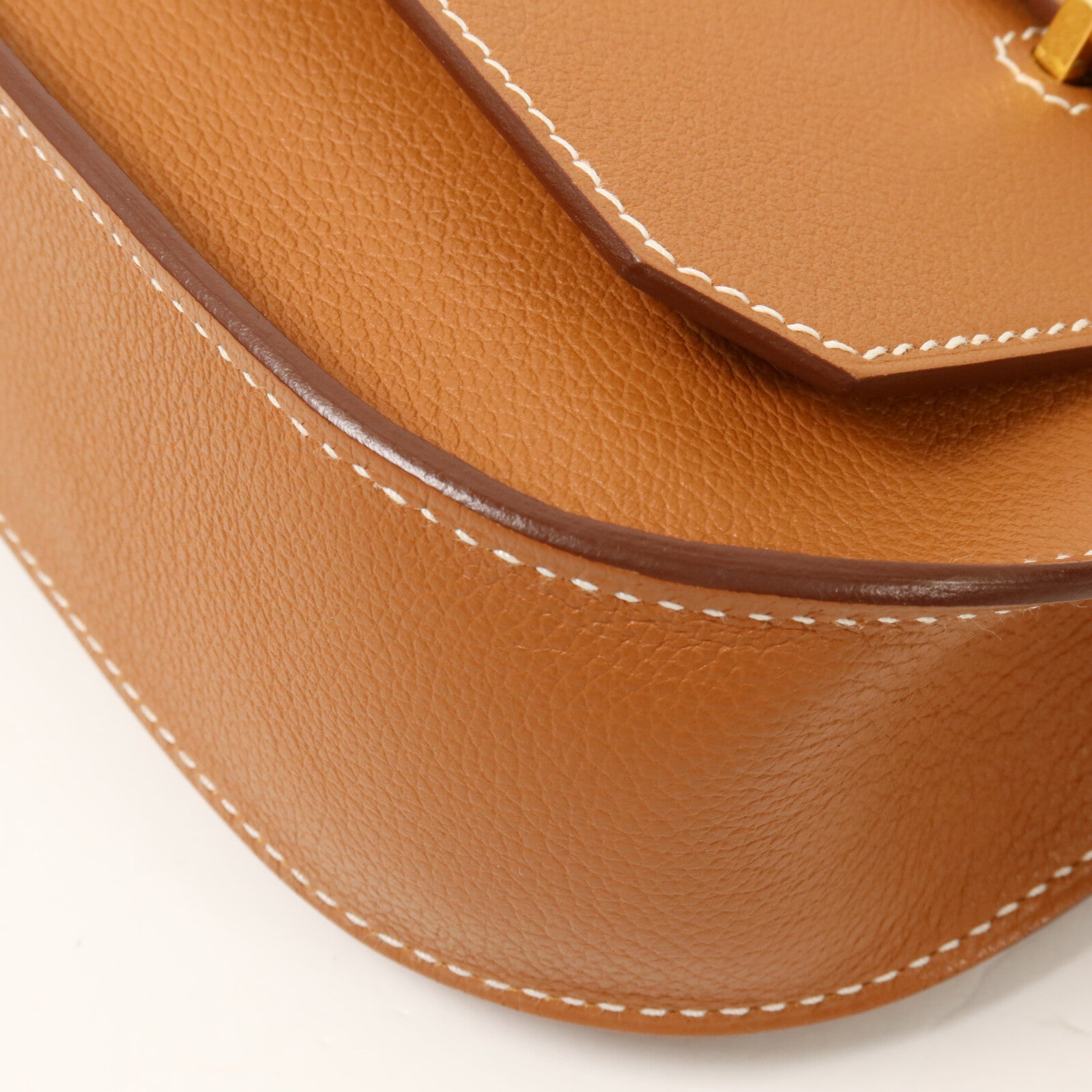 HERMES Evercolor皮革Mini Jypsiere肩背袋Gold