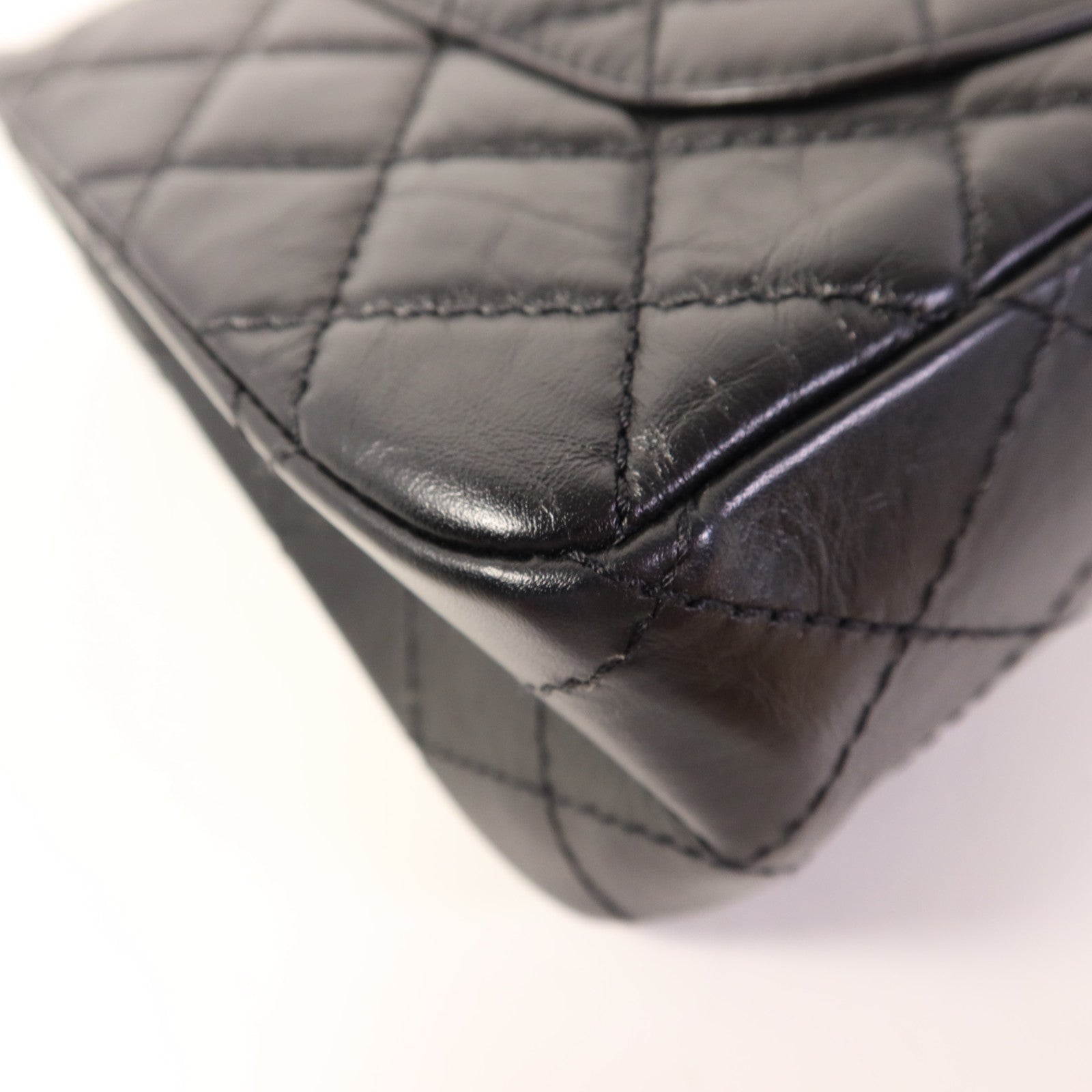 CHANEL 牛皮皮革2.55 Large金扣鏈帶肩背袋
