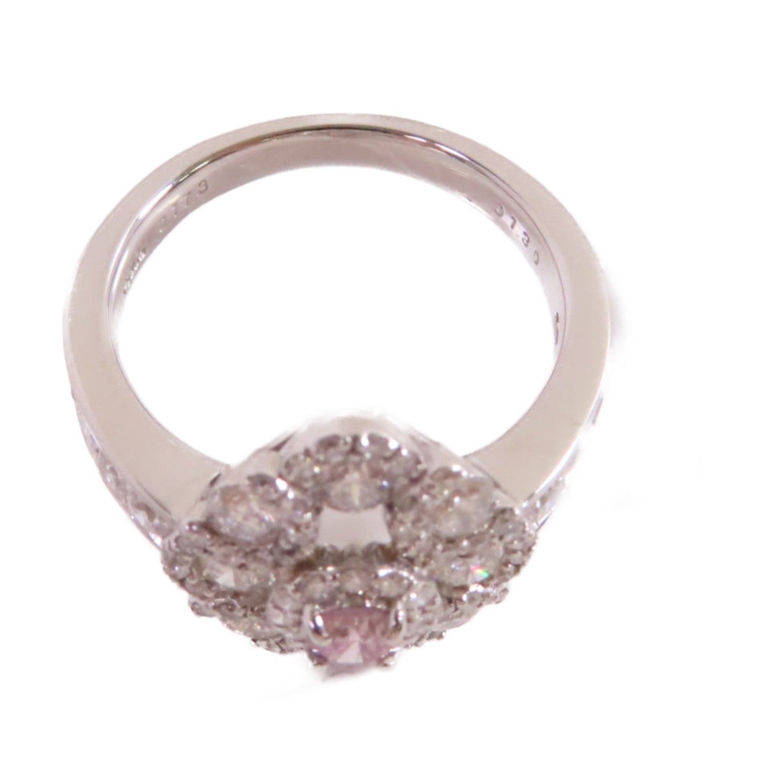 JEWELRY PT900鉑金/0.173ct粉紅鑽石/0.130ct鑽石Diamond Ring戒指US#6.5