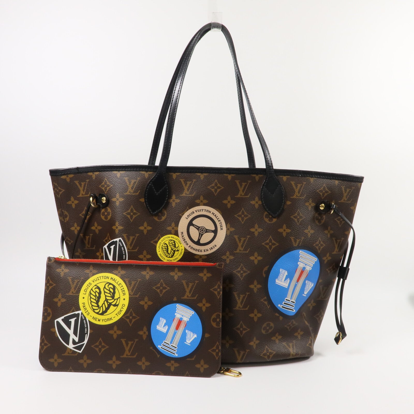LOUIS VUITTON Monogram World Tour Neverfull MM手挽袋