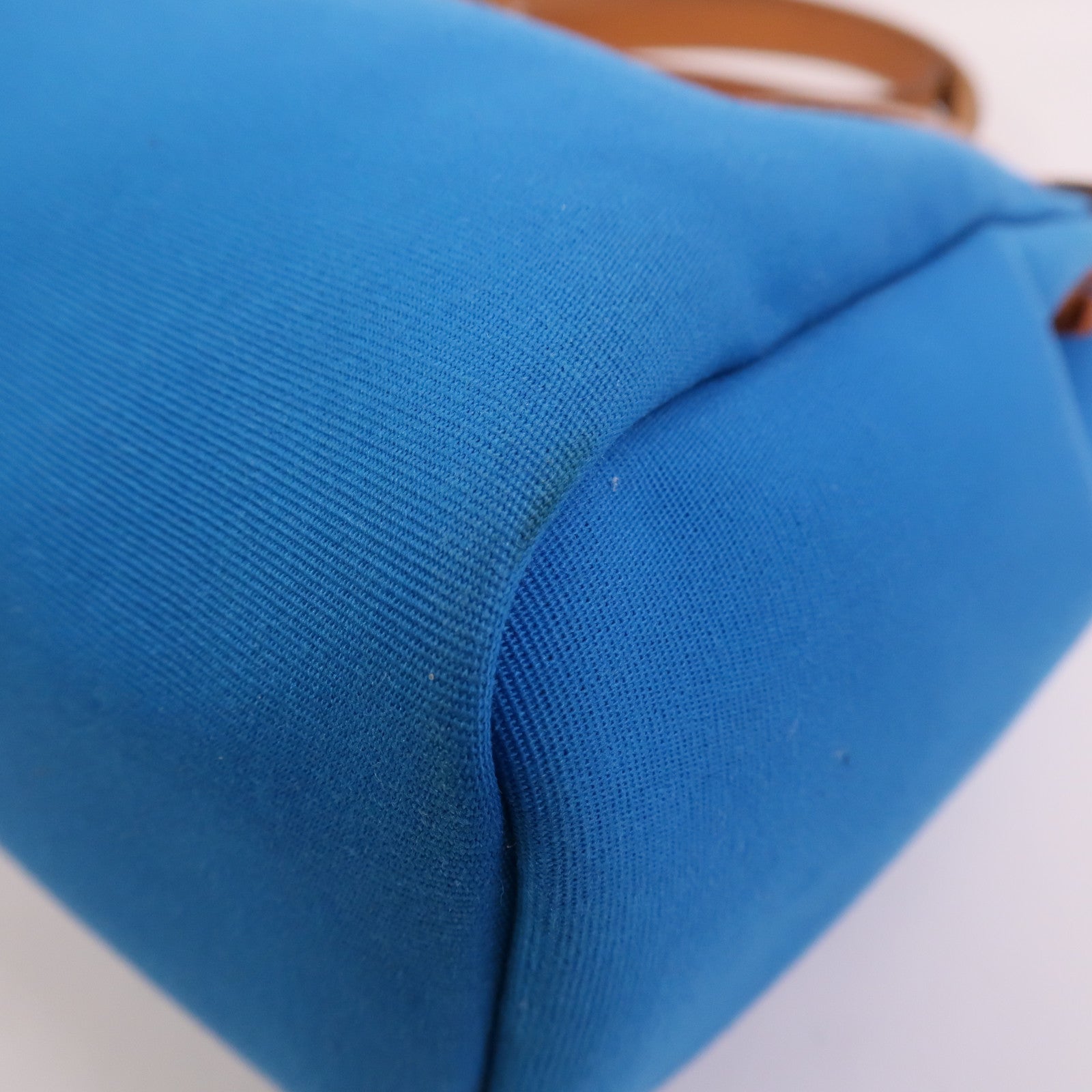 HERMES 【激減優惠】帆布Herbag PM手挽肩背兩用袋Bleu Izmir/Ruby
