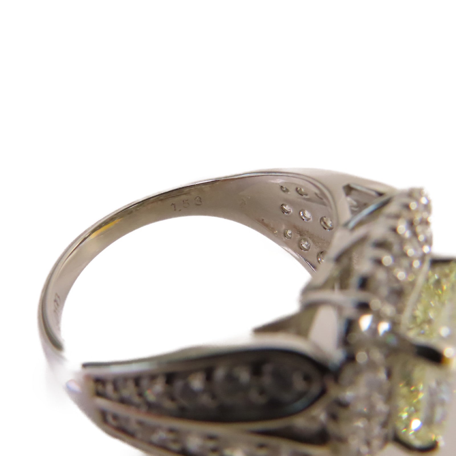 JEWELRY 【激減優惠】PT950鉑金/2.098ct/1.53ct鑽石Diamond Ring戒指US#6