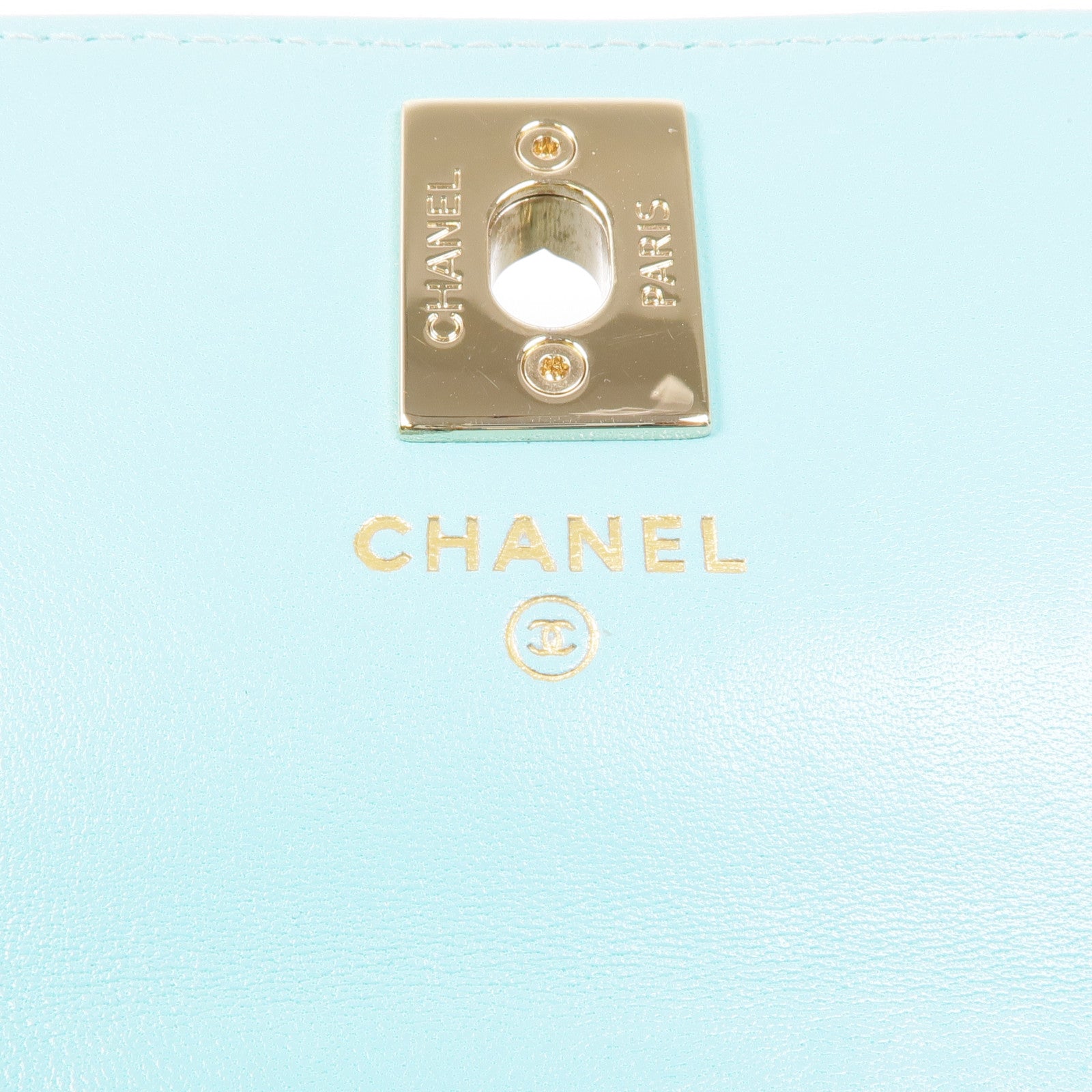 CHANEL 羊皮皮革WOC Wallet On Chain銀扣鏈帶肩背袋