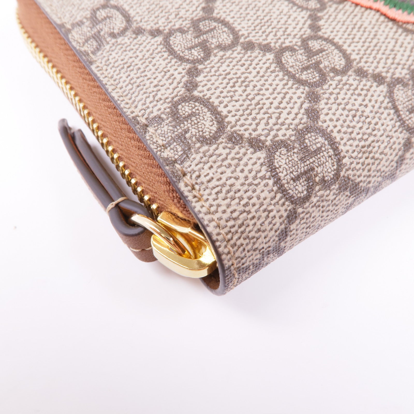 GUCCI 塗層帆布Long Wallet金扣長錢包