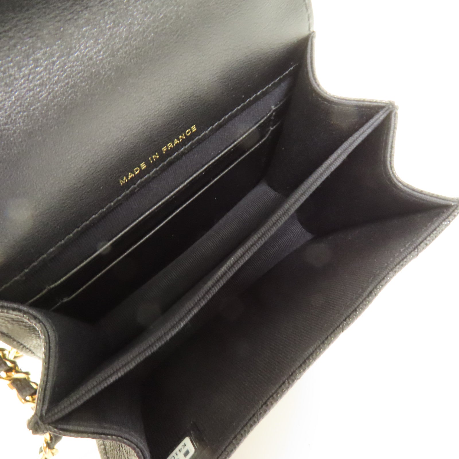 CHANEL 牛皮皮革Chain Shoulder金扣鏈帶肩背袋