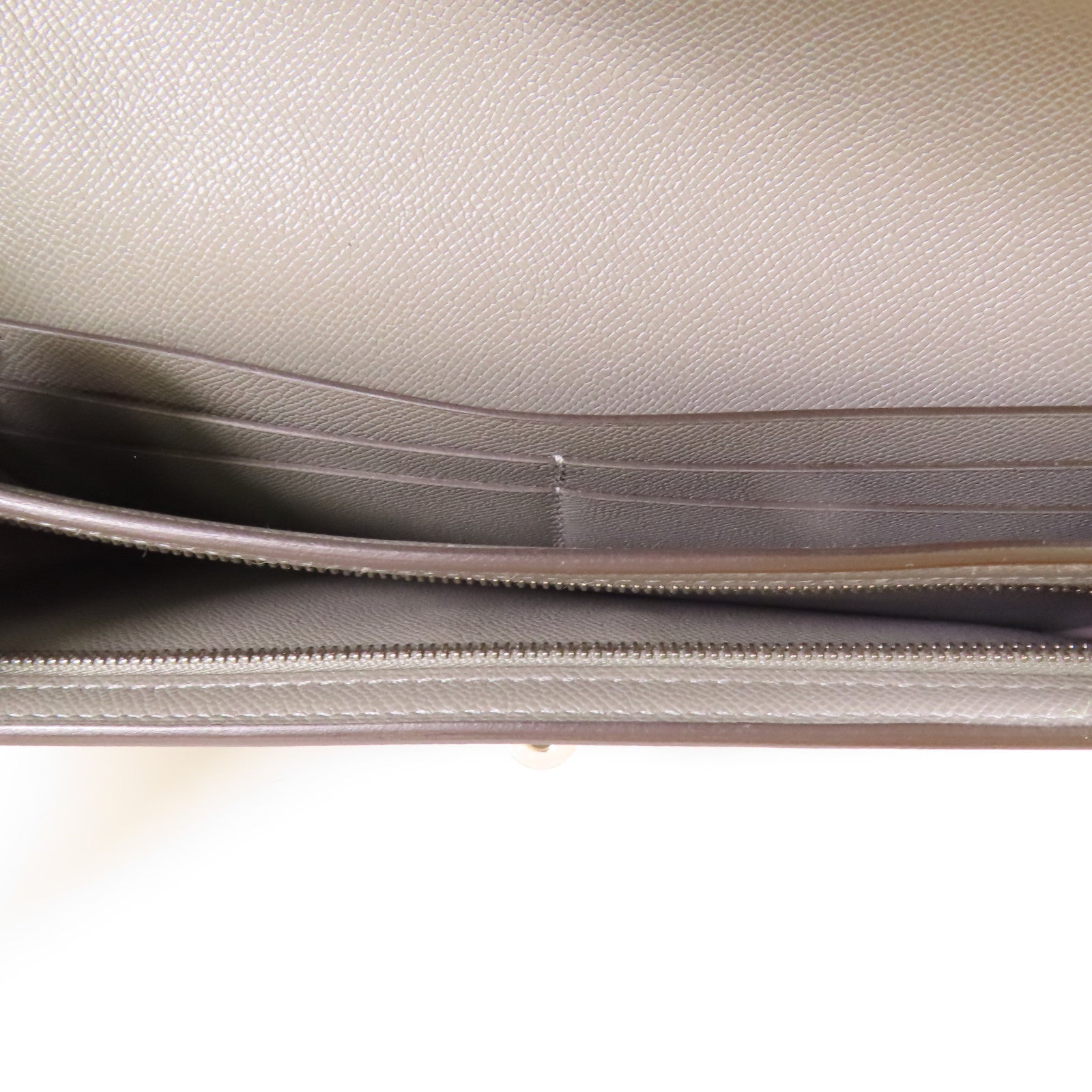 HERMES Madame皮革Kelly Pocket Long Wallet銀扣長錢包Gris Meyer
