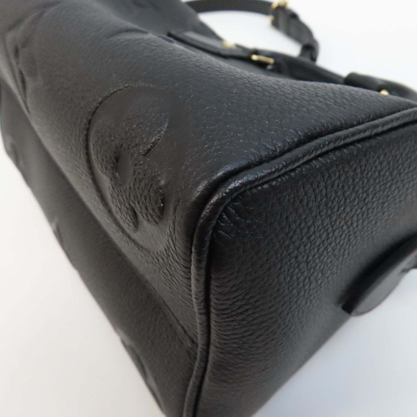 LOUIS VUITTON Monogram Empreinte Speedy Bandouliere 20金釦手挽肩背兩用袋黑色