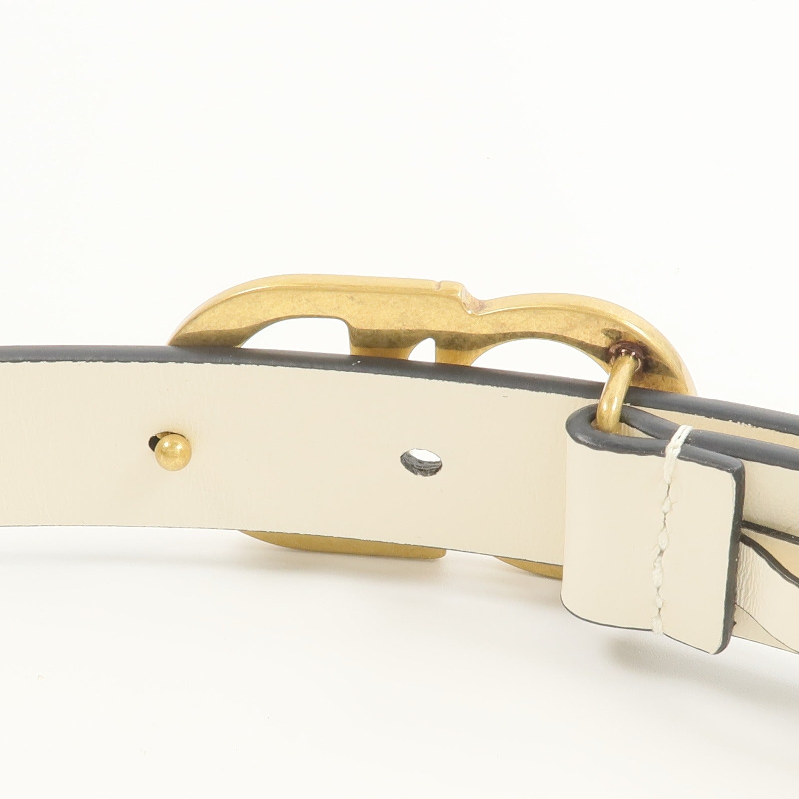 Dior 牛皮皮革/金屬Saddle Belt 75cm皮帶