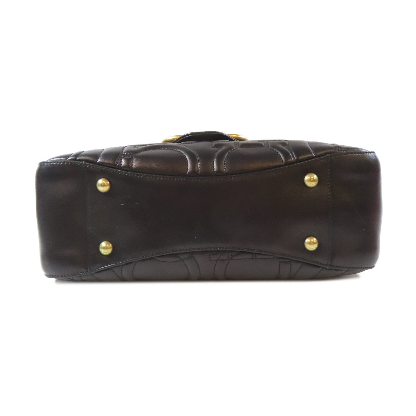 Salvatore Ferragamo 牛皮皮革2 Way Chain Shoulder Bag金扣鏈帶手挽肩背兩用袋黑色