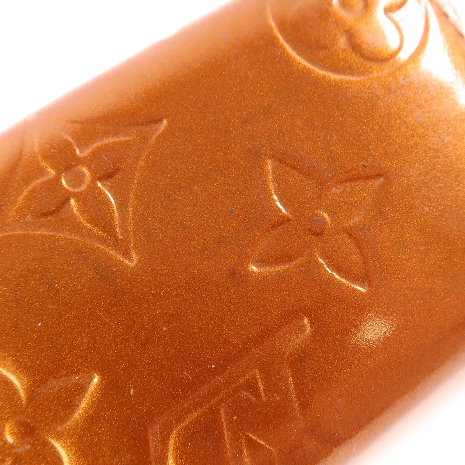 LOUIS VUITTON LV Key Holder M91358 Patent Leather Brown