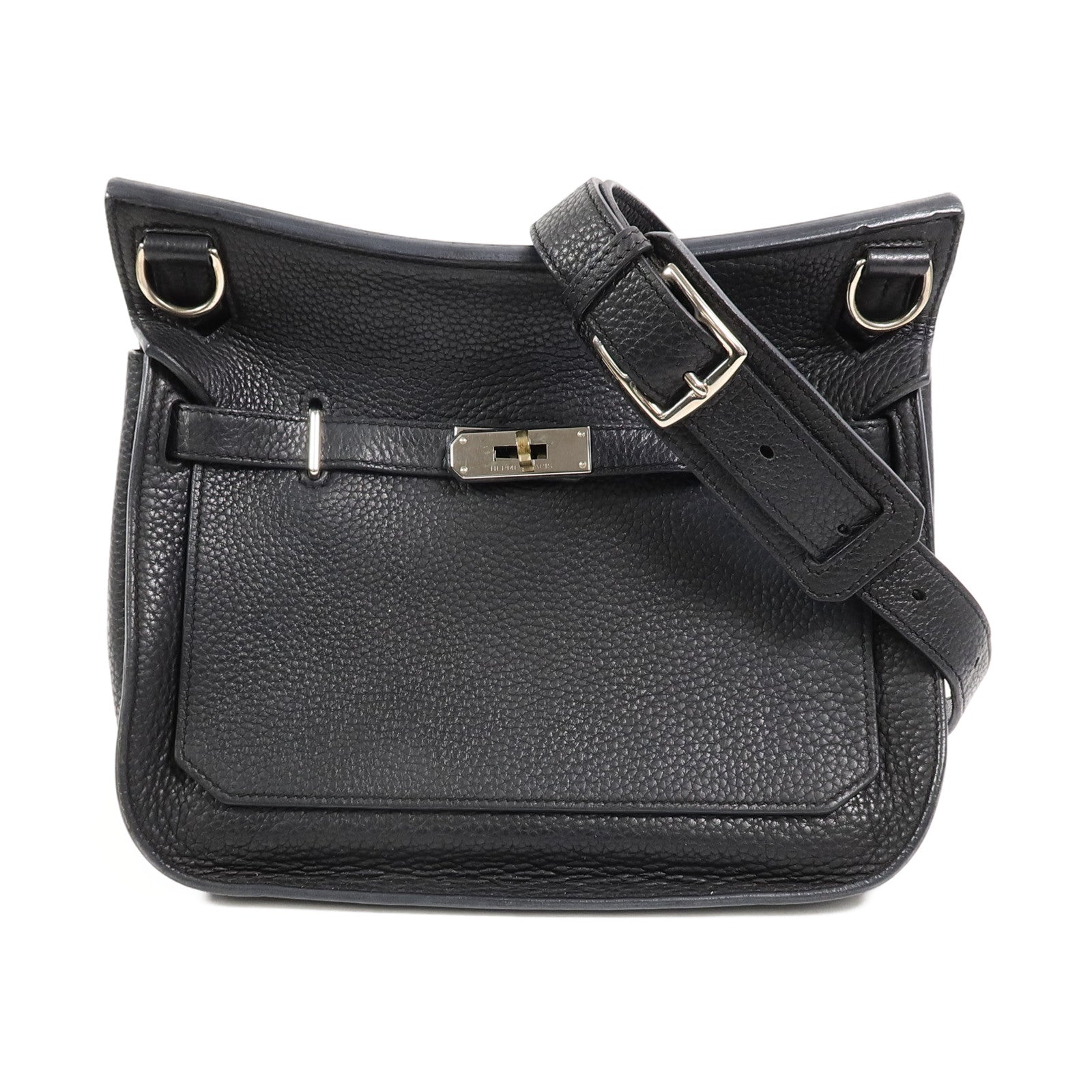 HERMES Togo皮革Jypsiere 28肩背袋Noir