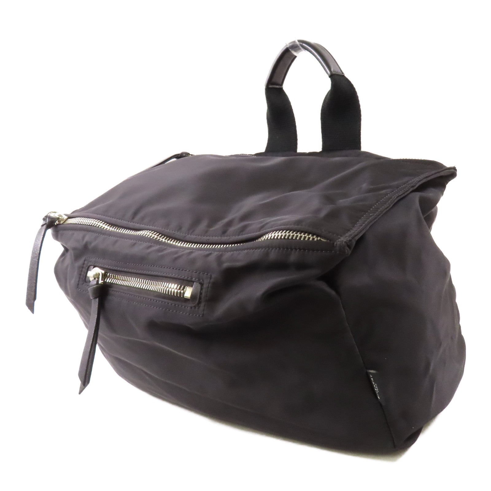 GIVENCHY 尼龍Shoulder Bag銀扣手挽肩背兩用袋